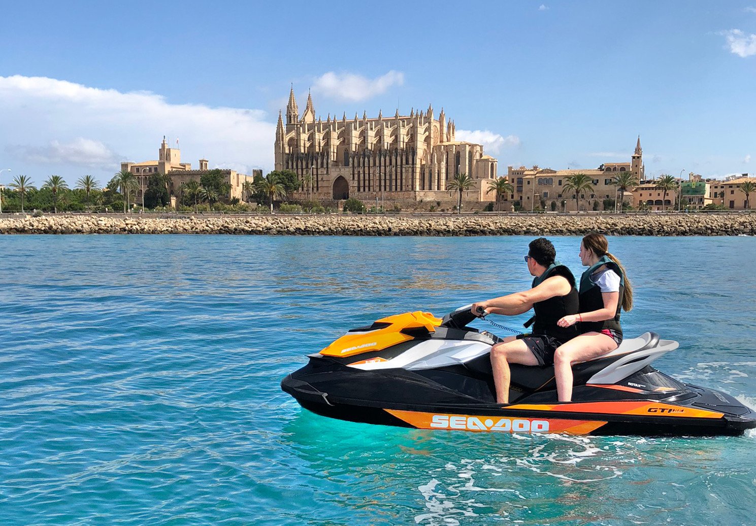 Palma Bay Jetski Adventure to Cathedral & Bellver Castle