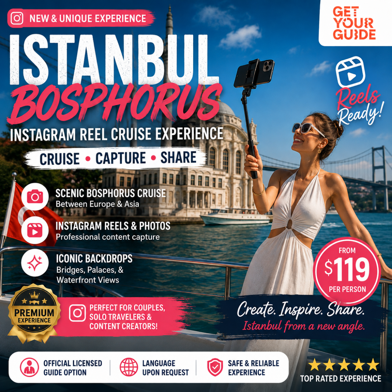 Bosphorus Cruise with Instagram Photo Experience