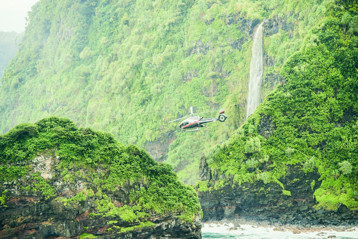Road to Hana helicopter tour on Maui — aerial waterfalls and rainforest — image 5