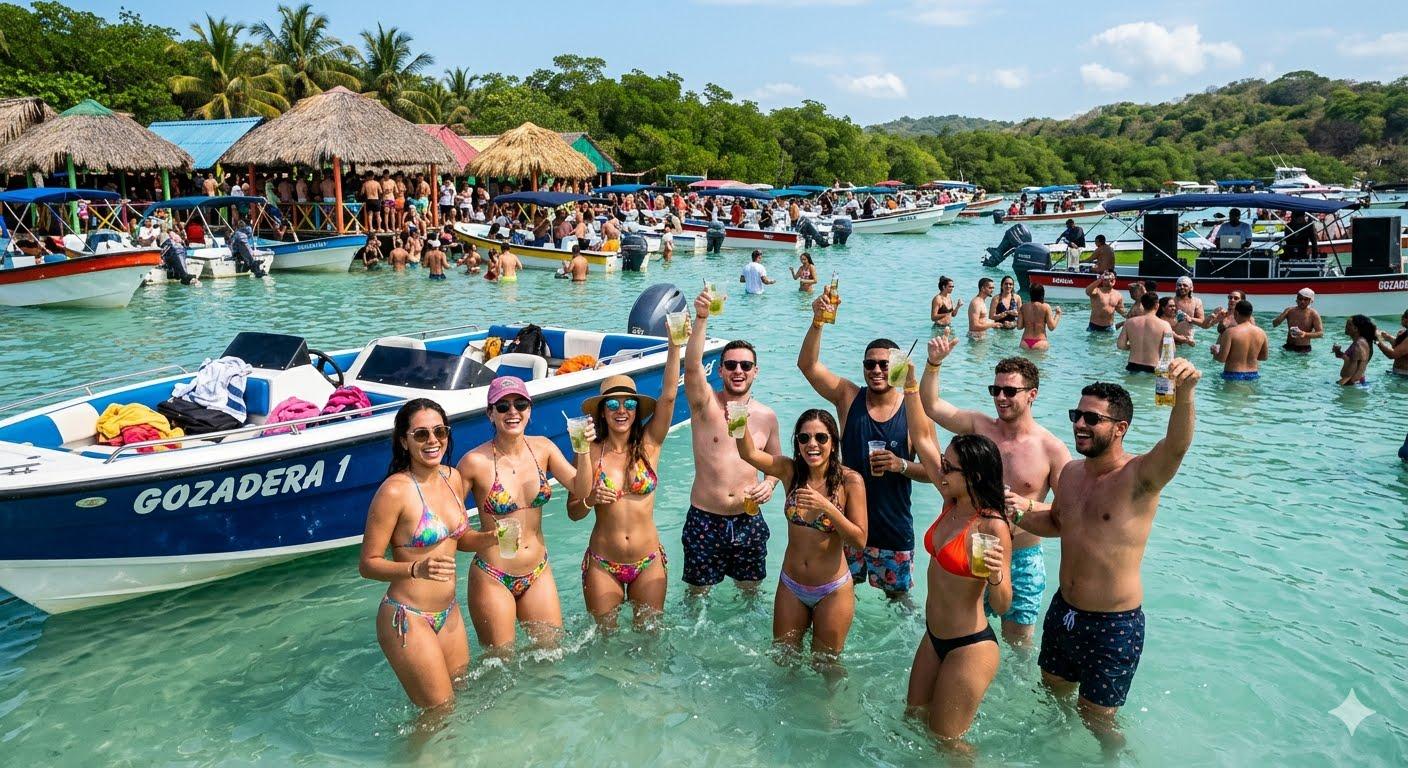 Cartagena Rosario Islands Premium Party Cruise with Open Bar