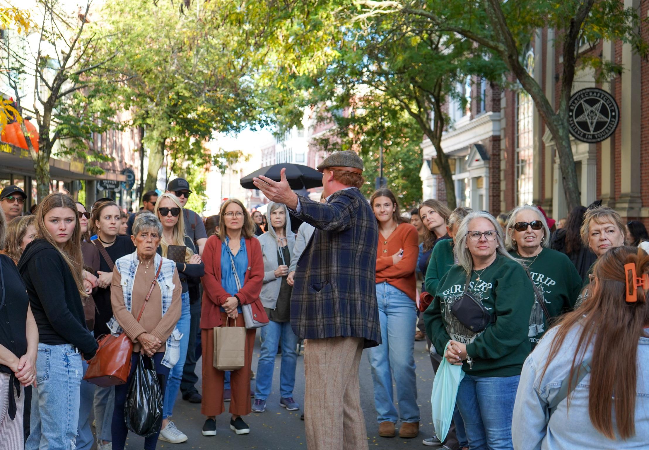 Salem History and Hauntings ghost tour scene in Salem, Massachusetts