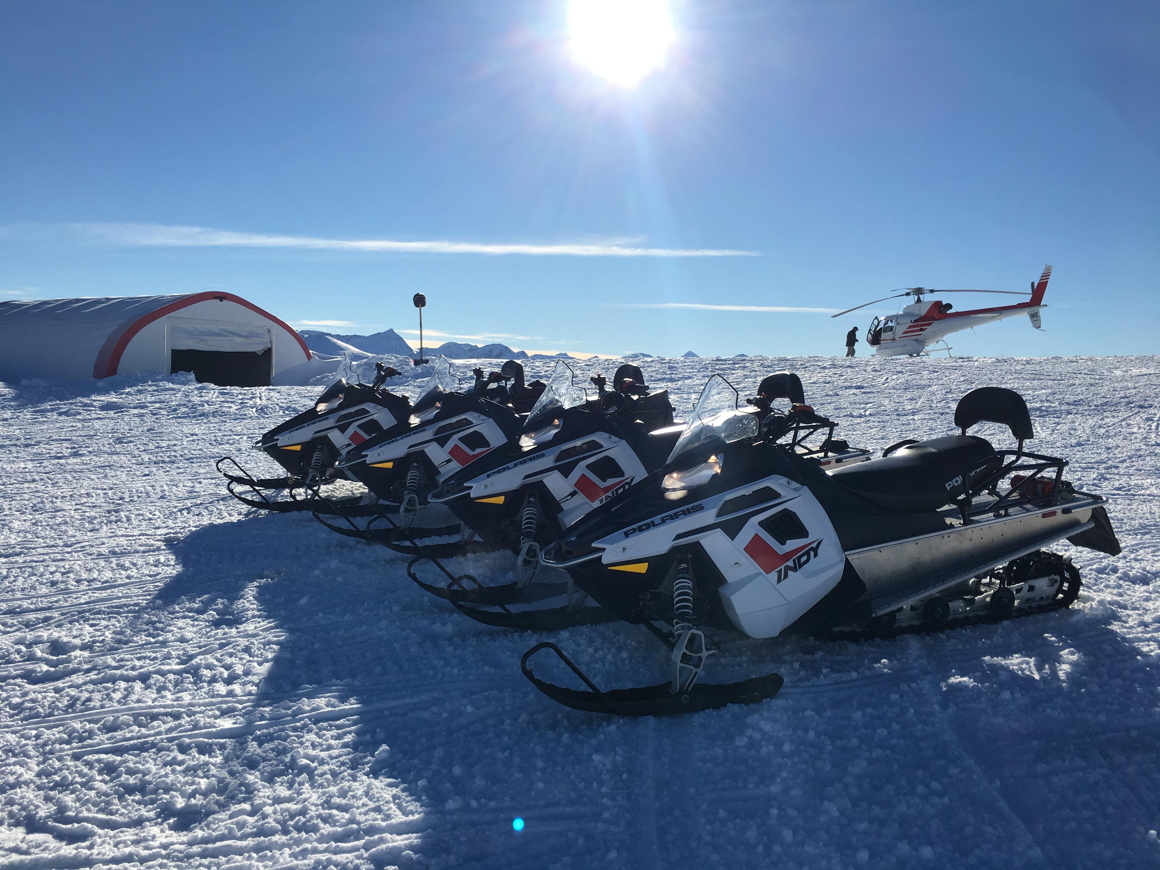 Queenstown Snowmobile Adventure with Scenic Helicopter Flight