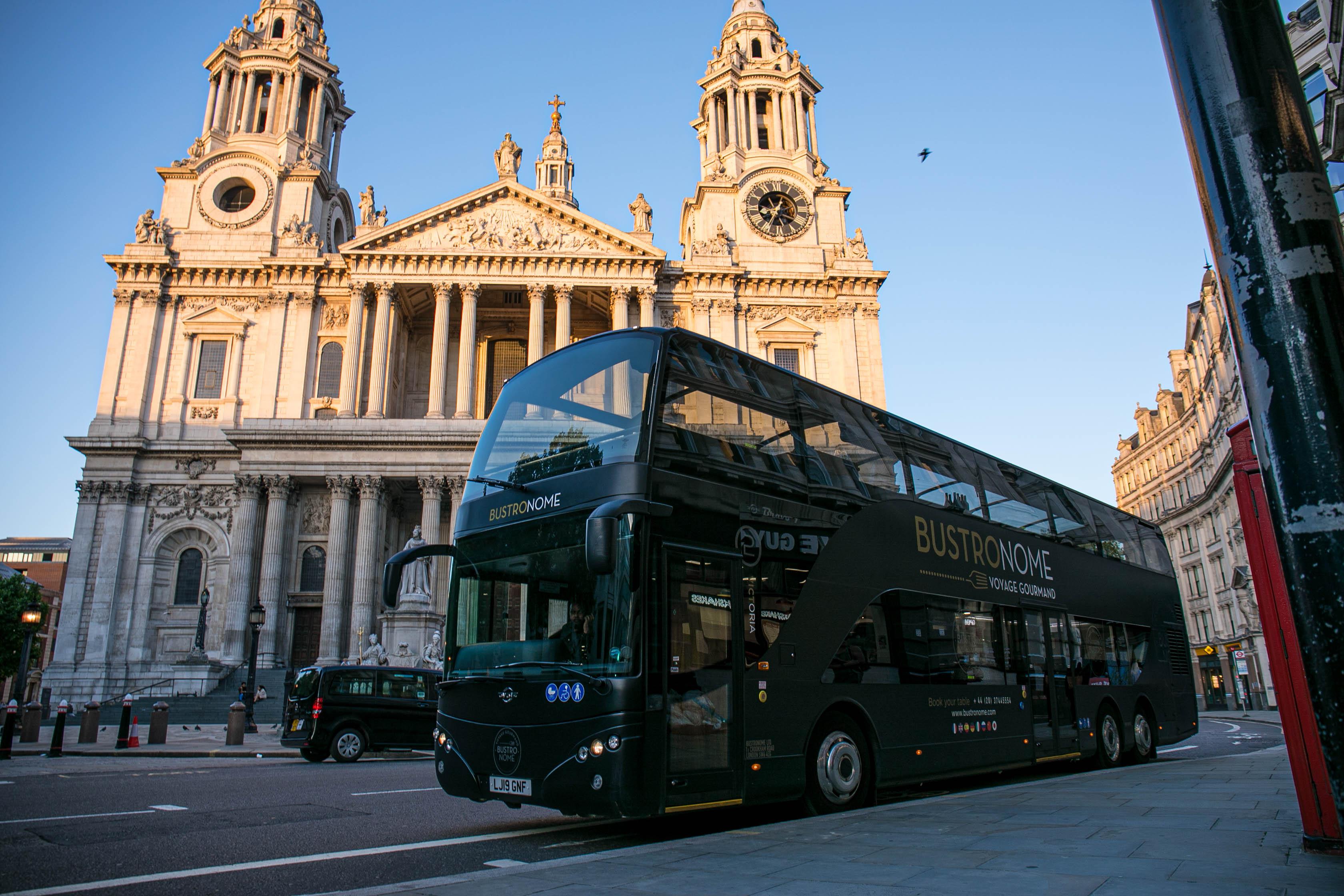 Bustronome Glass-Roof Coach: 4-Course Lunch & London Sights
