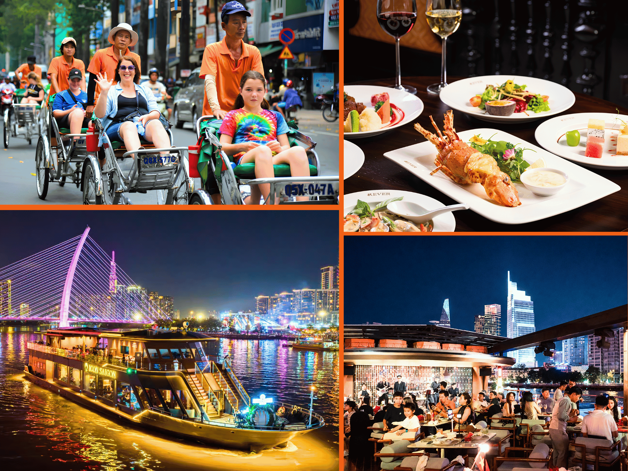 Saigon Cyclo Tour & Sunset Dinner Cruise