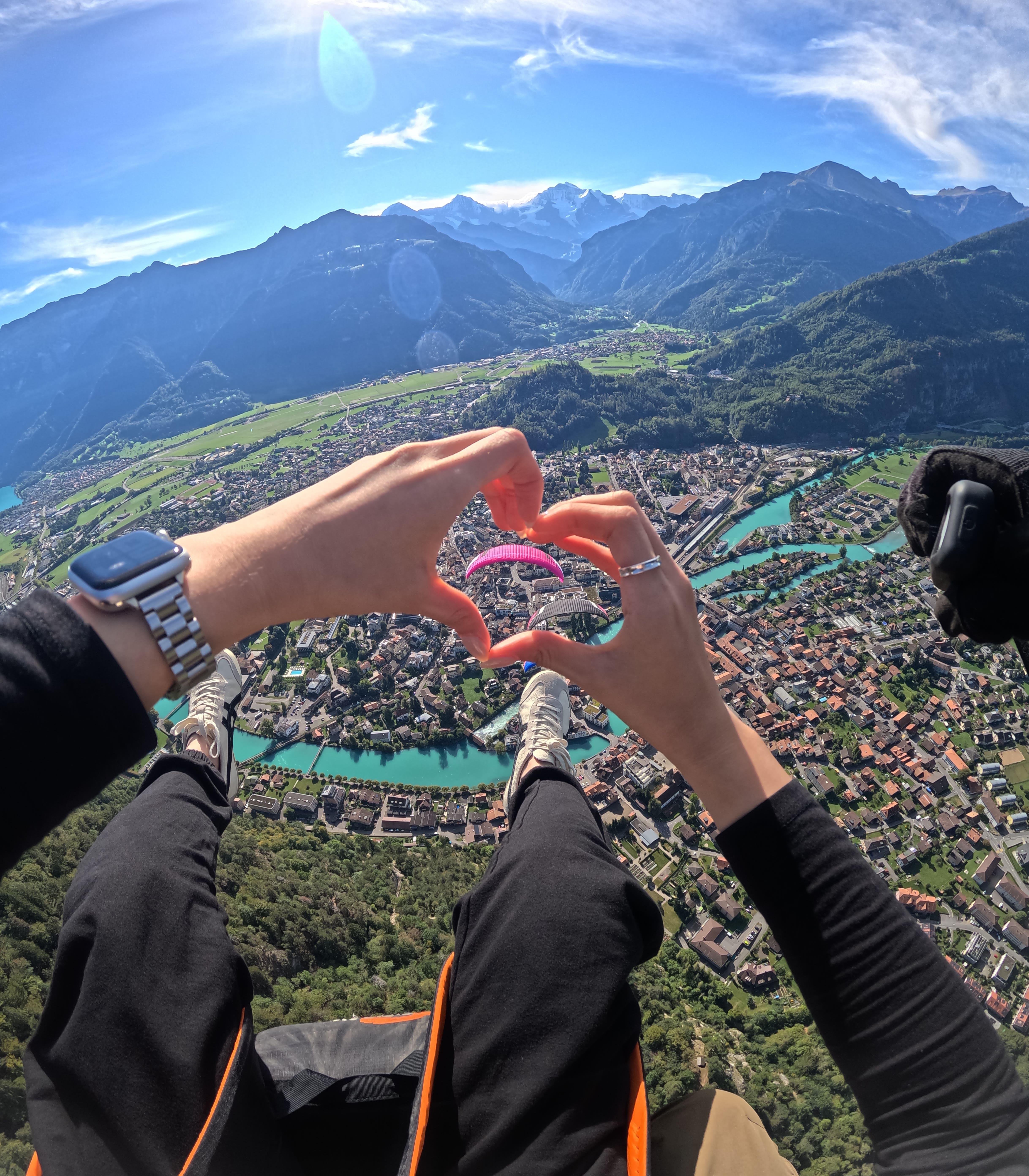 Tandem paragliding over Interlaken Bernese Oberland Switzerland alpine lakes — image 6