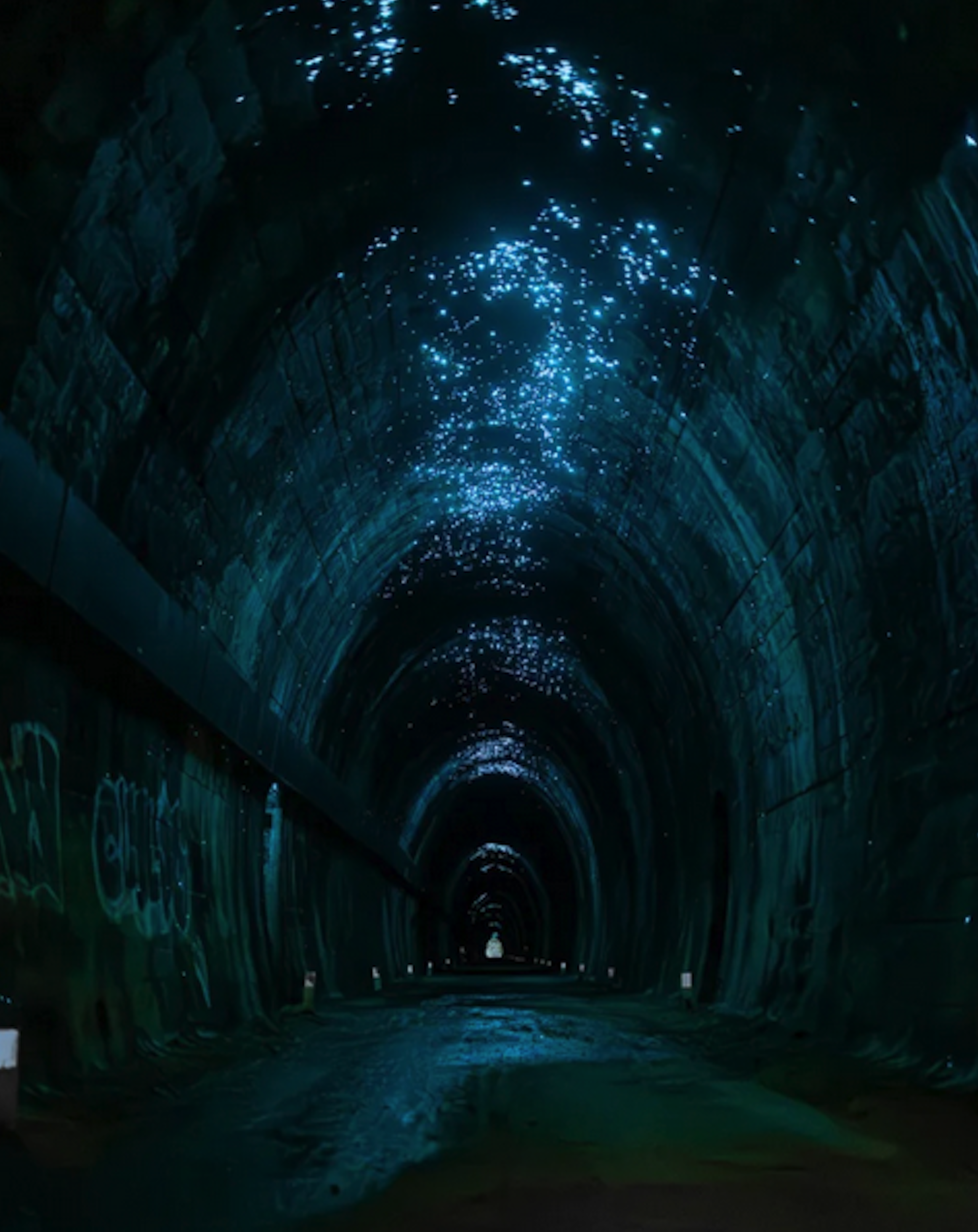 Evening Glow Worm Tunnel E-Bike Adventure