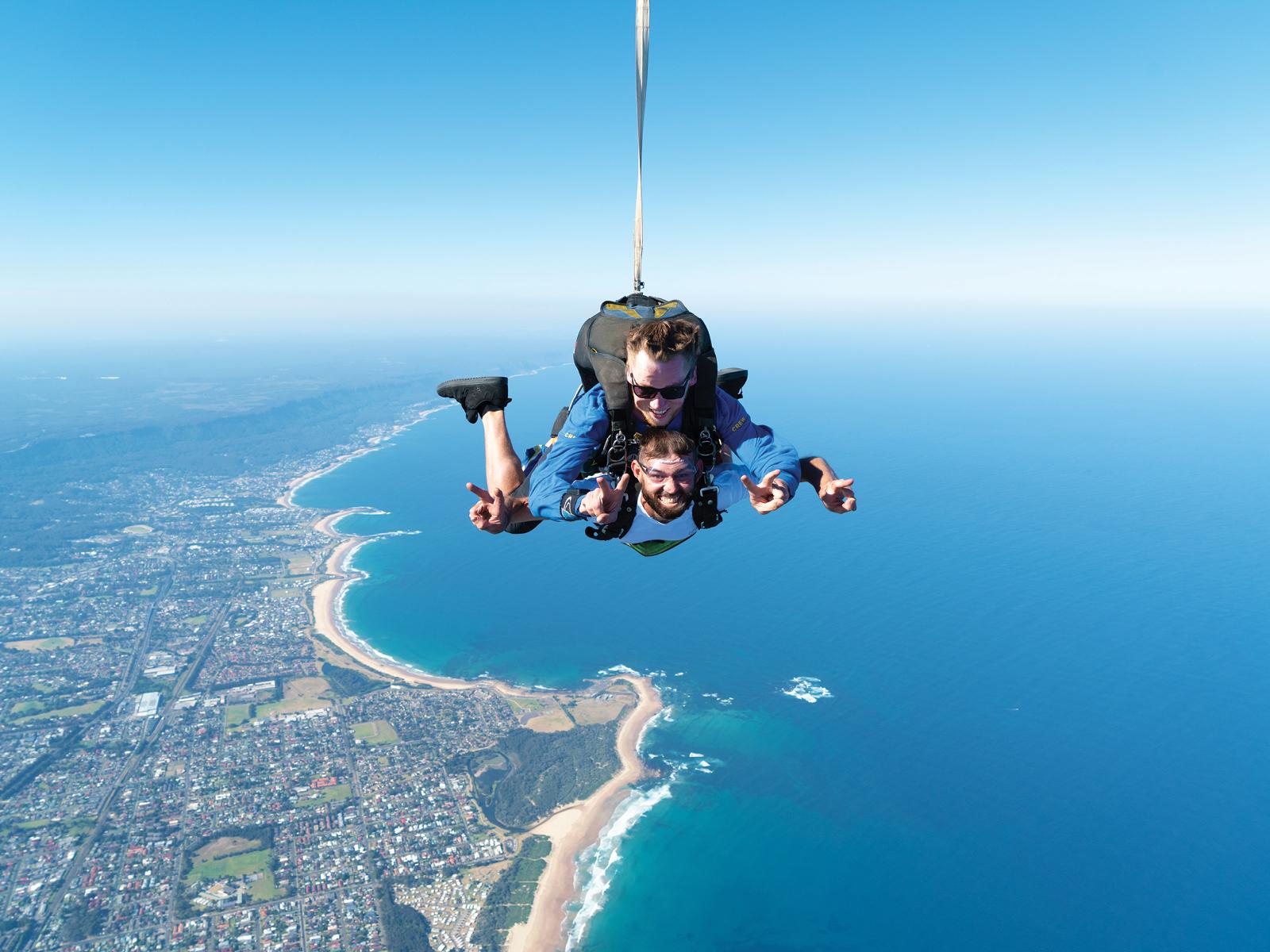 Tandem Skydive Adventure at Wollongong Beach
