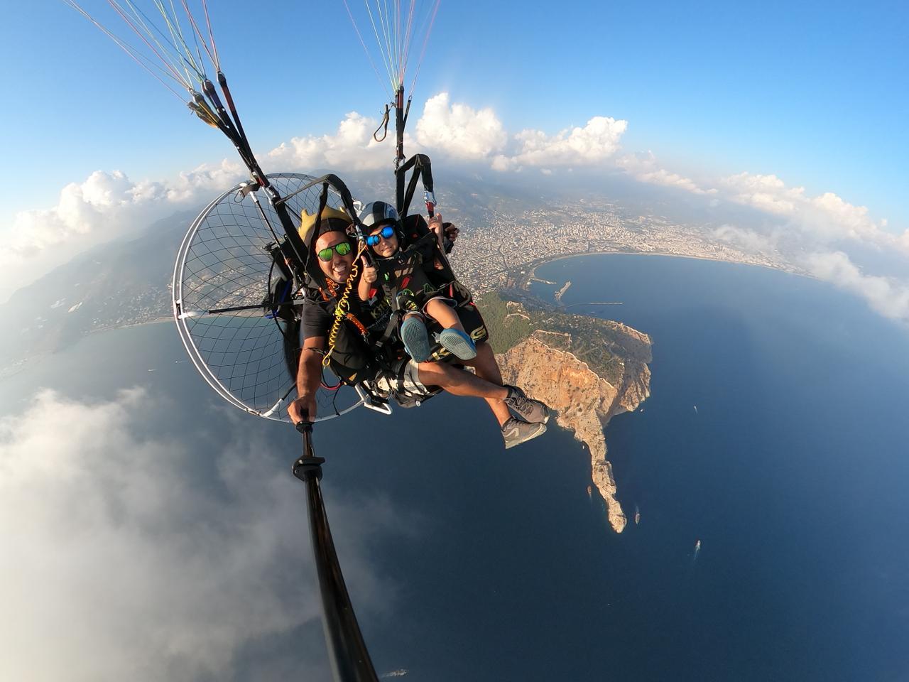 Alanya Tandem Paramotor Flight Over Cleopatra Beach