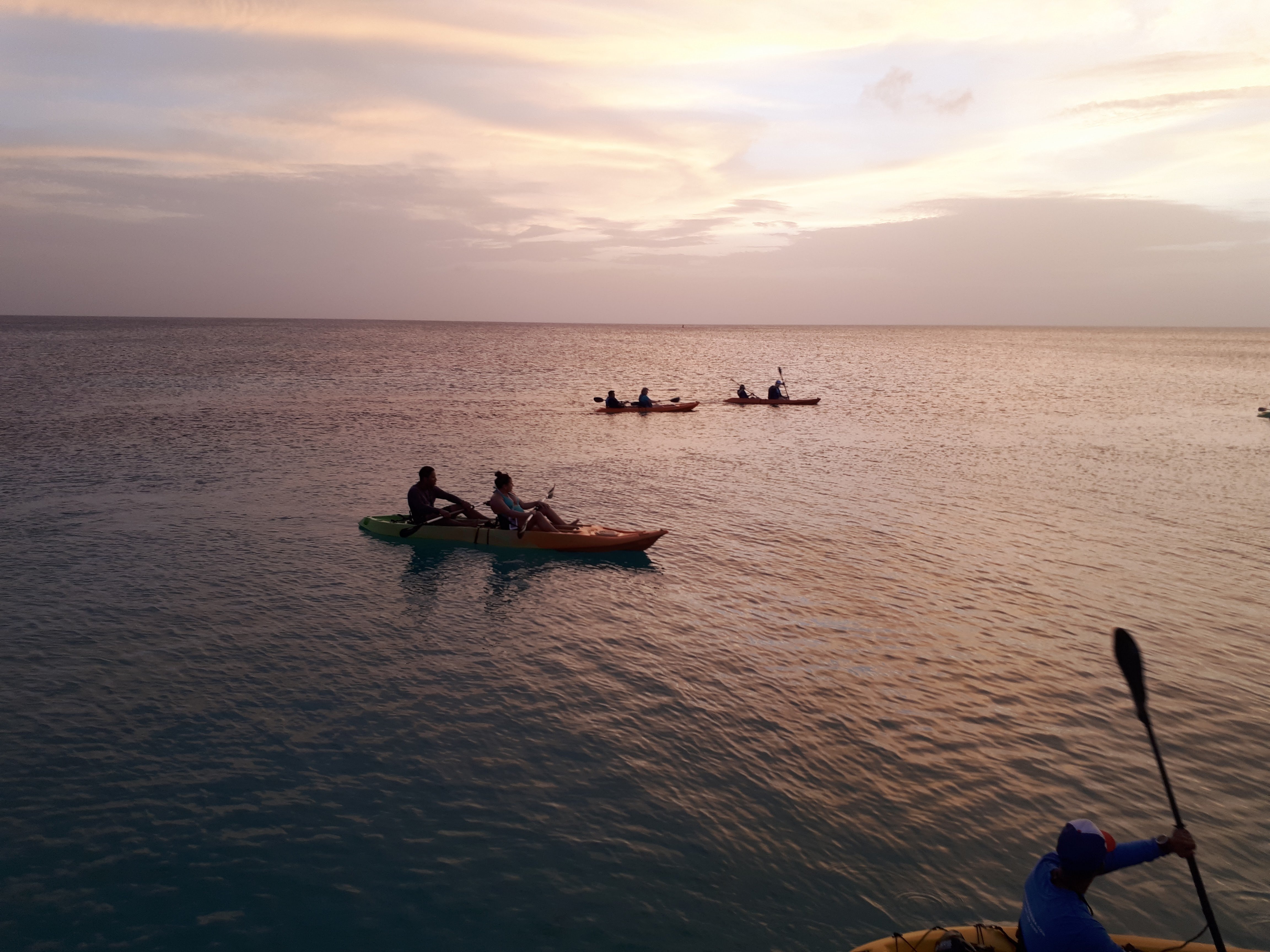 Aruba Clear-Bottom Kayak Night Tour at Arashi Beach