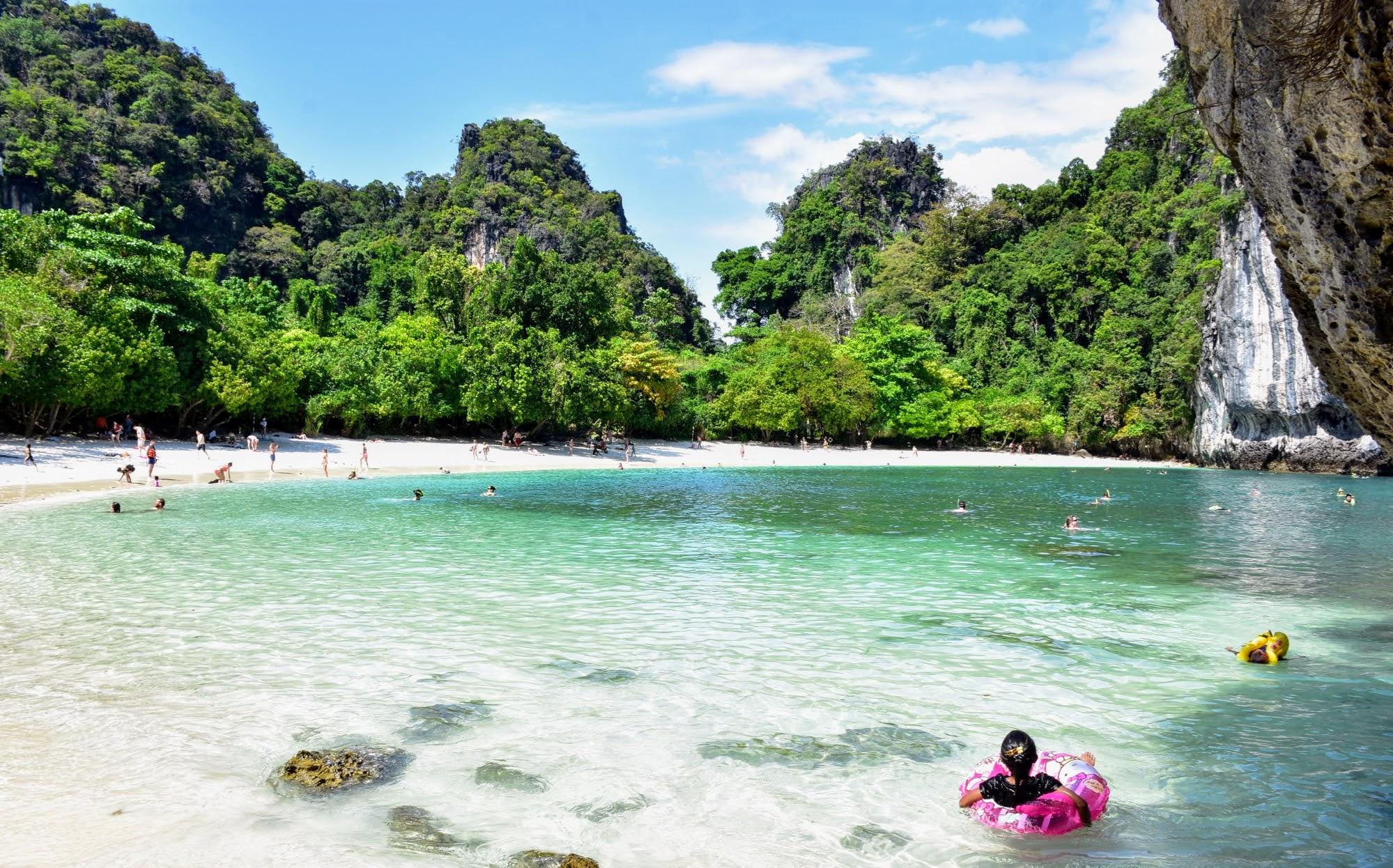 Krabi Hong Island Longtail Boat, Kayak & Snorkel Day Trip with Buffet Lunch