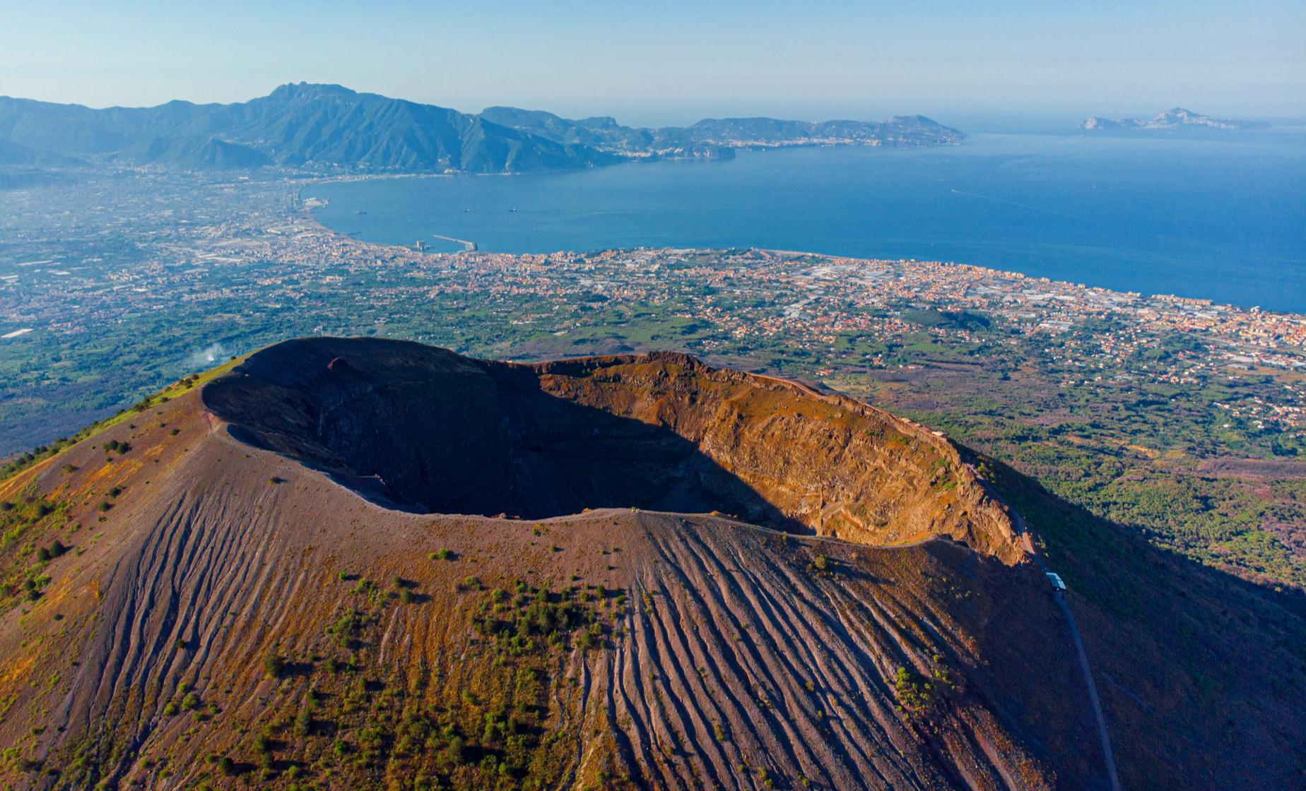 From Sorrento: Skip-the-Line Guided Vesuvius Hike and Lunch - Mount Vesuvius crater tour and Bay of Naples views