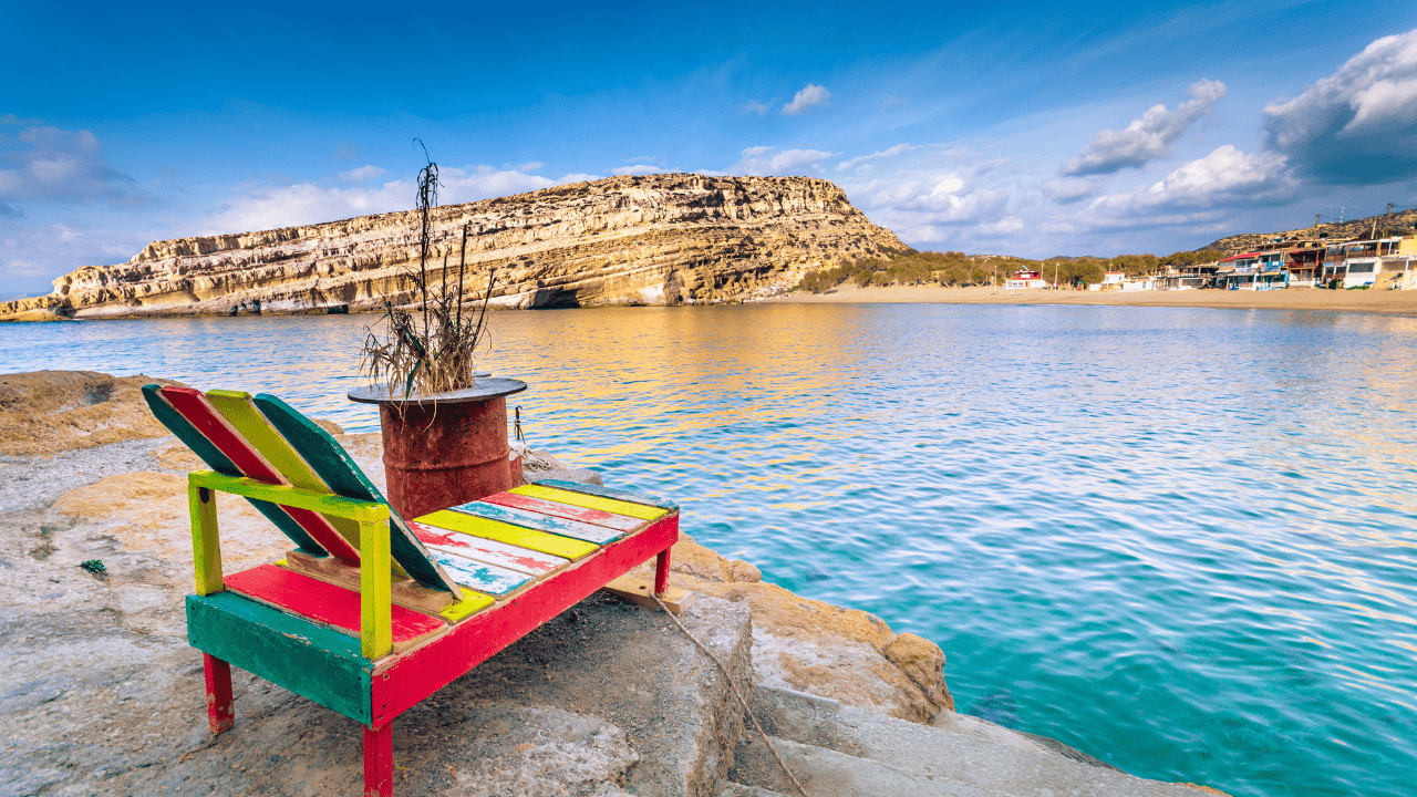 Matala Beach, Hippie Caves & Odigitria Monastery Day Trip from Heraklion