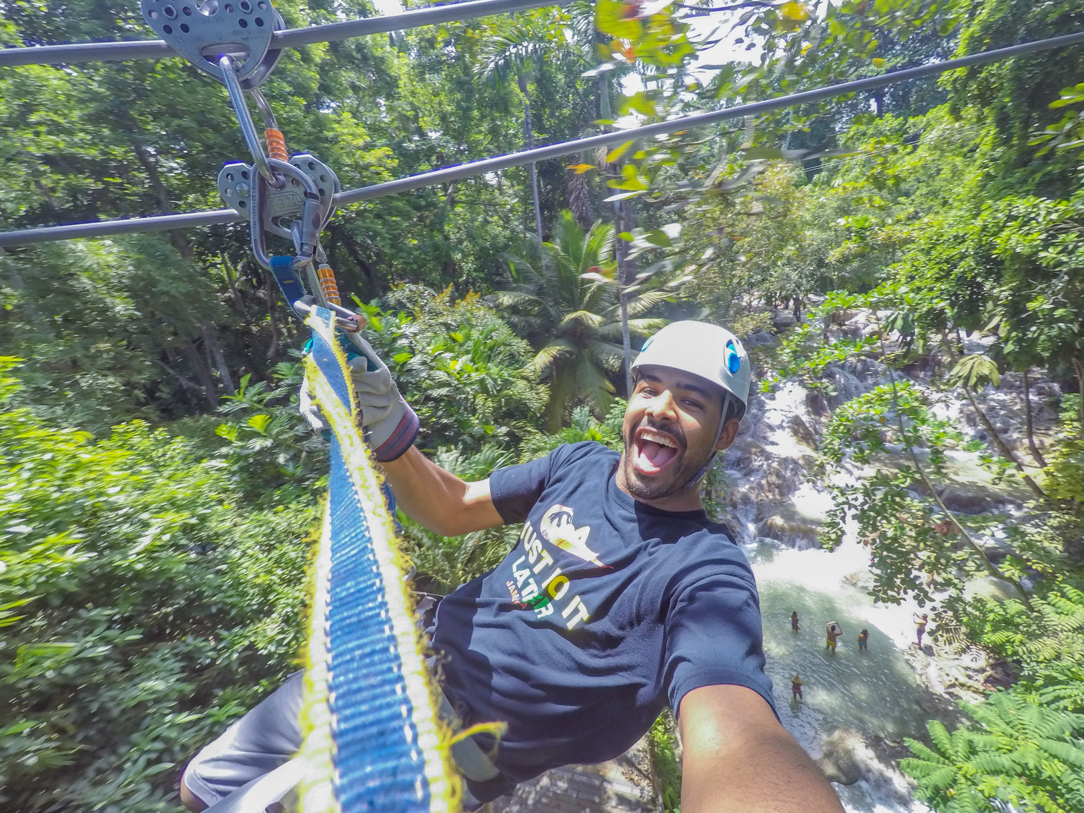 Ocho Rios Catamaran Adventure with Dunn's River Falls & Zipline