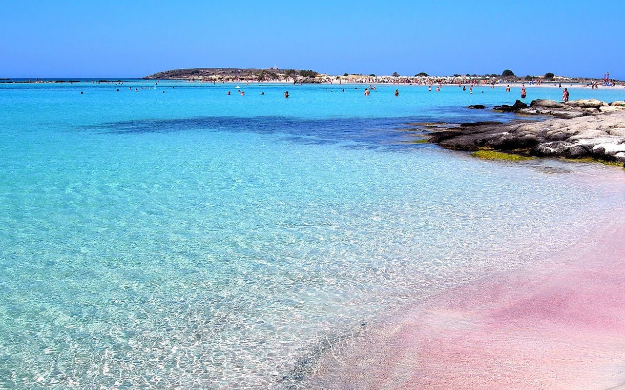 Elafonissi pink sand beach and Balos lagoon tour Crete — shallow turquoise lagoon, Gramvousa Venetian fortress — image 1