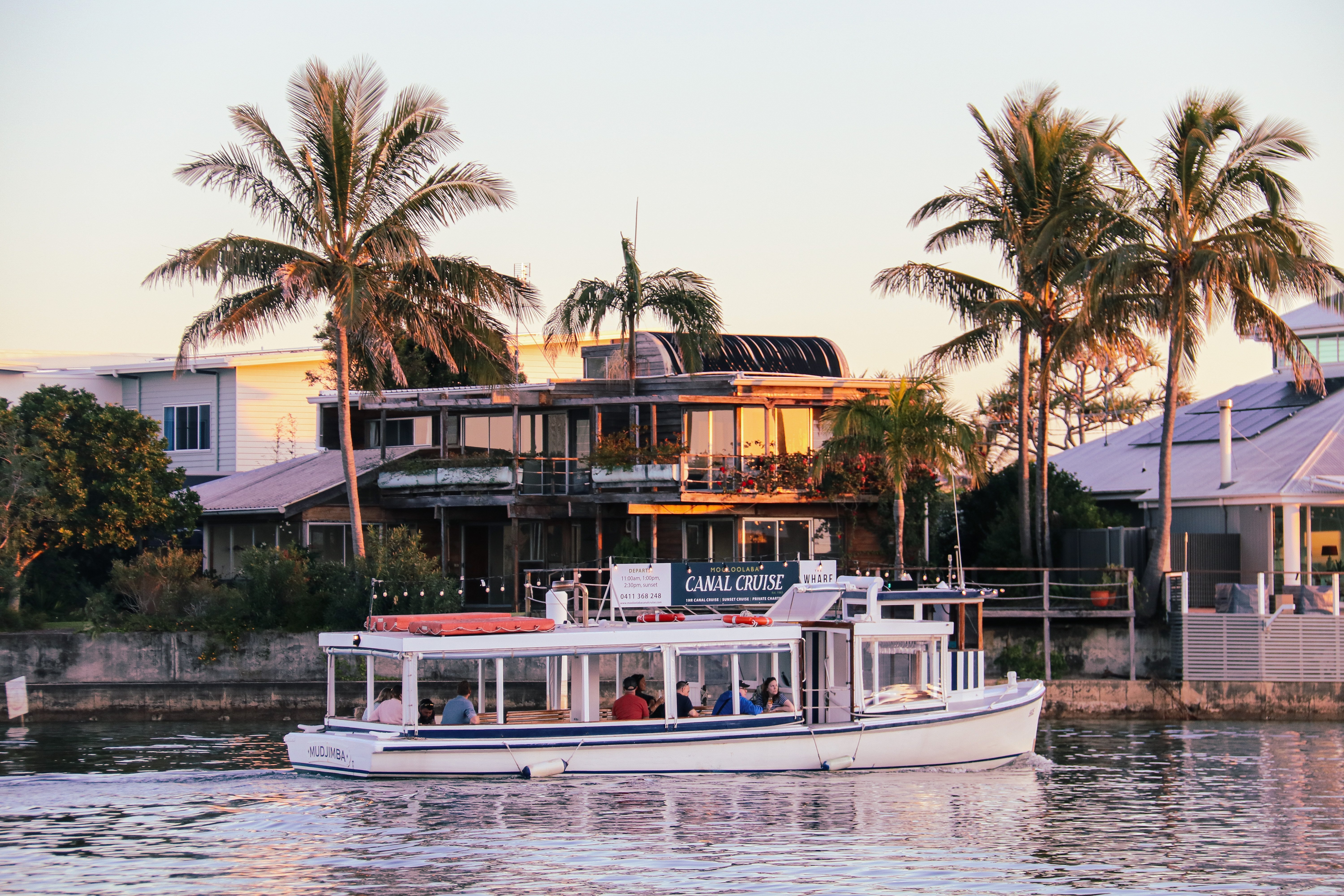 Sunset Canal Cruise on Mooloolaba Waterways