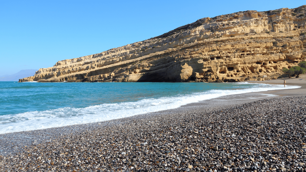 Matala Beach, Hippie Caves & Odigitria Monastery Day Trip from Heraklion