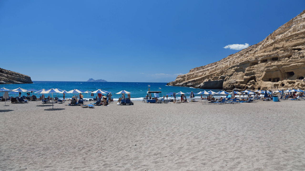Matala Beach, Hippie Caves & Odigitria Monastery Day Trip from Heraklion