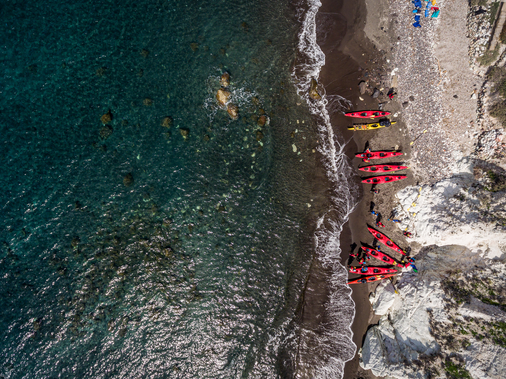 Santorini: Sea Kayaking with Light Lunch