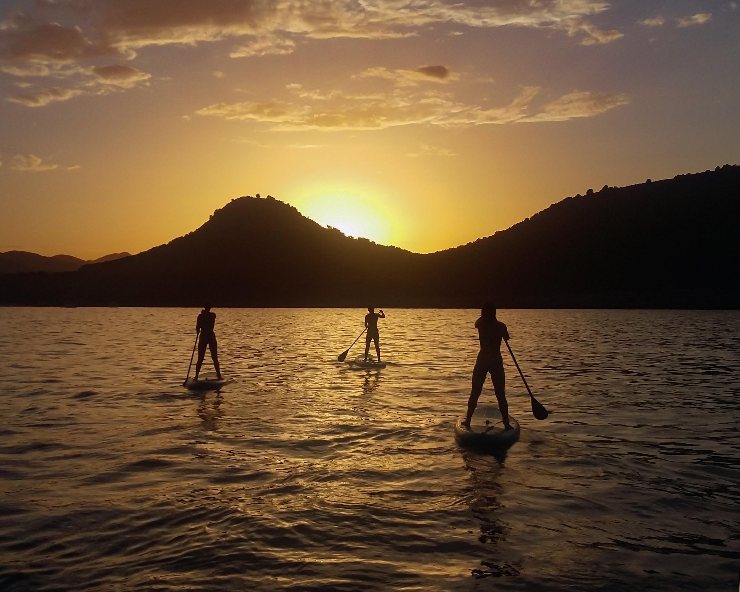 Sunset Stand Up Paddleboarding in Cala Rajada