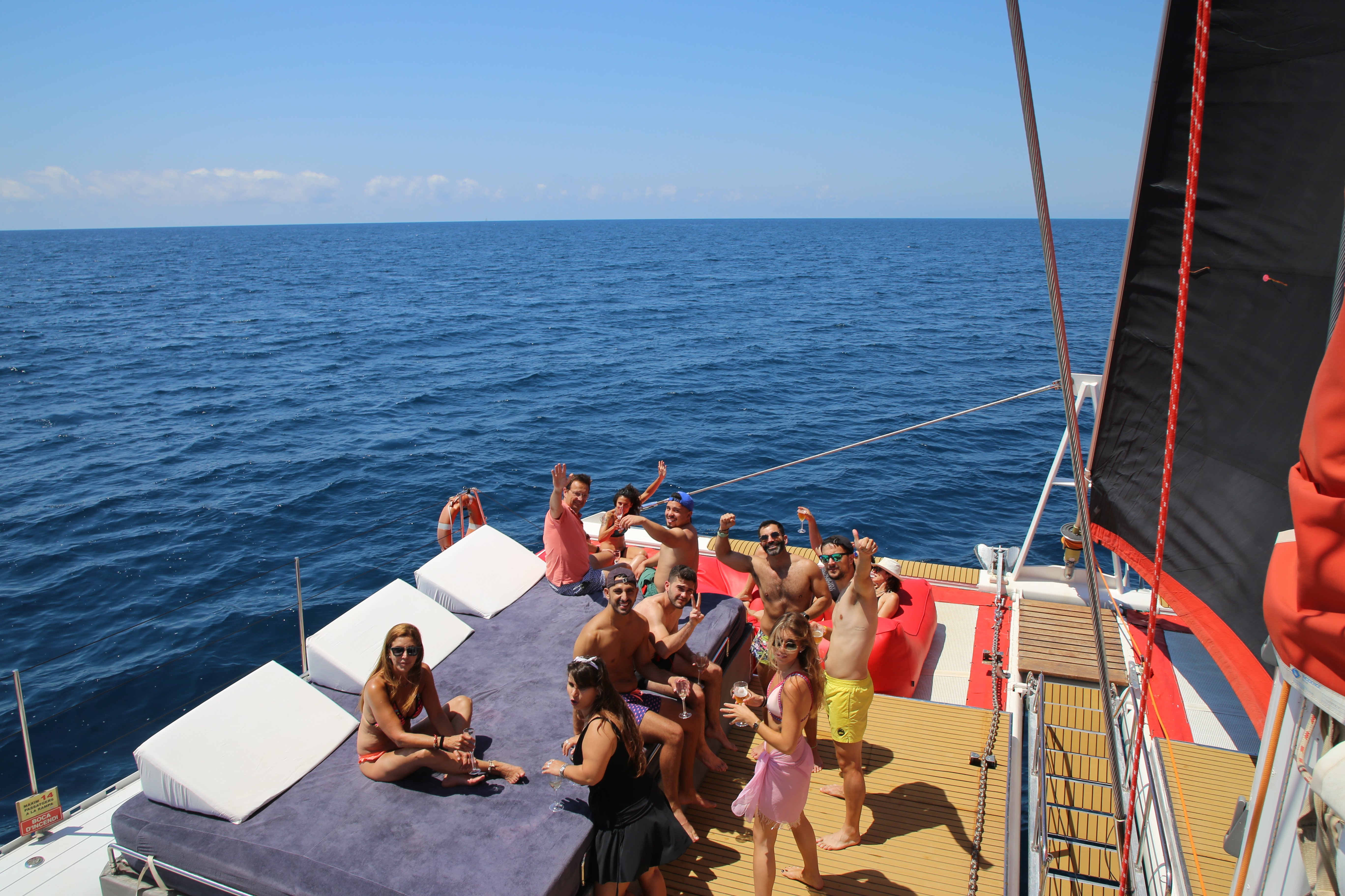 Costa Dorada Catamaran Cruise with BBQ & Open Bar