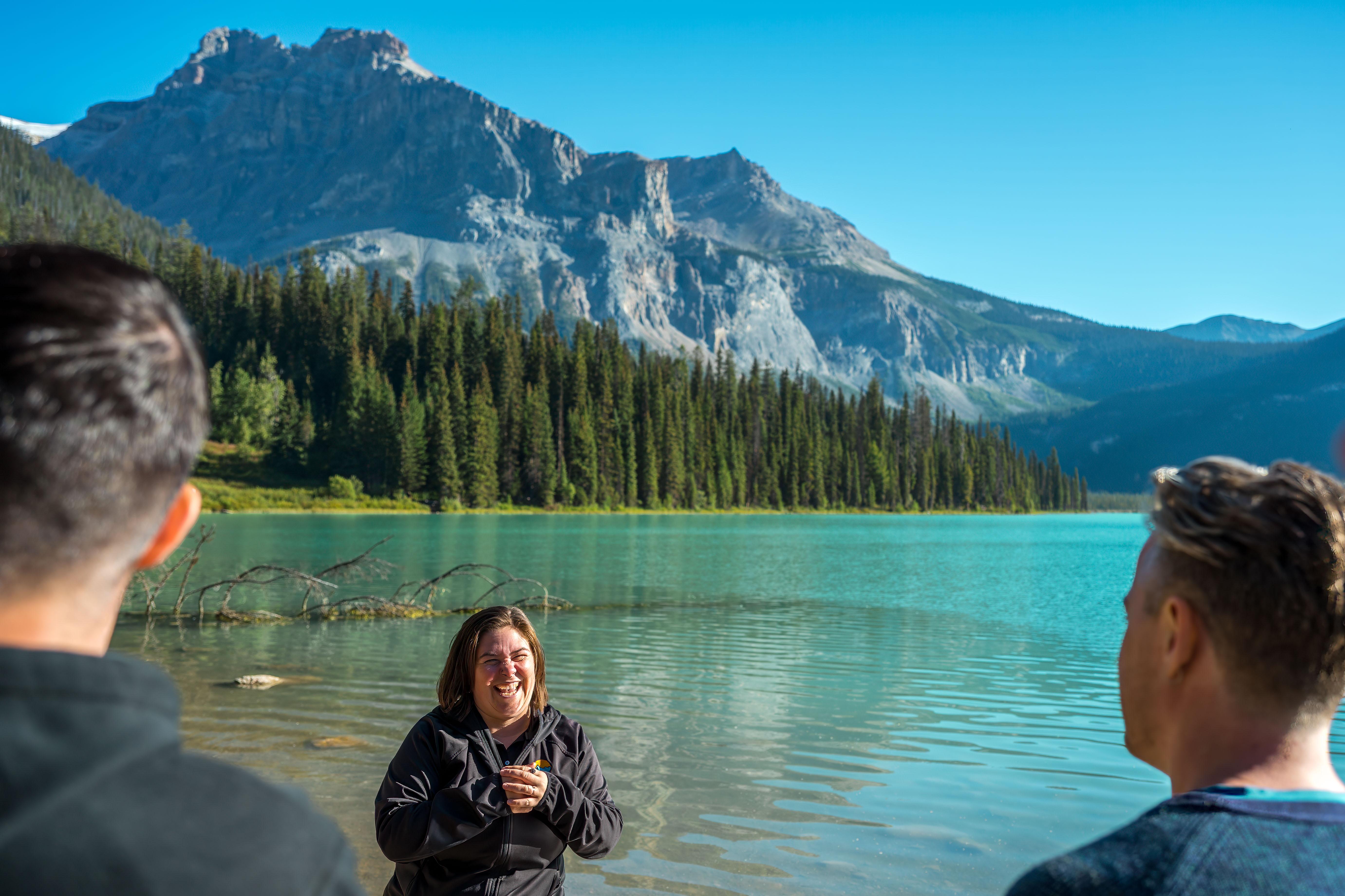 Banff: 3 National Parks, Takakkaw Falls, & Emerald Lake Tour — Emerald Lake and Canadian Rockies scenery (4)