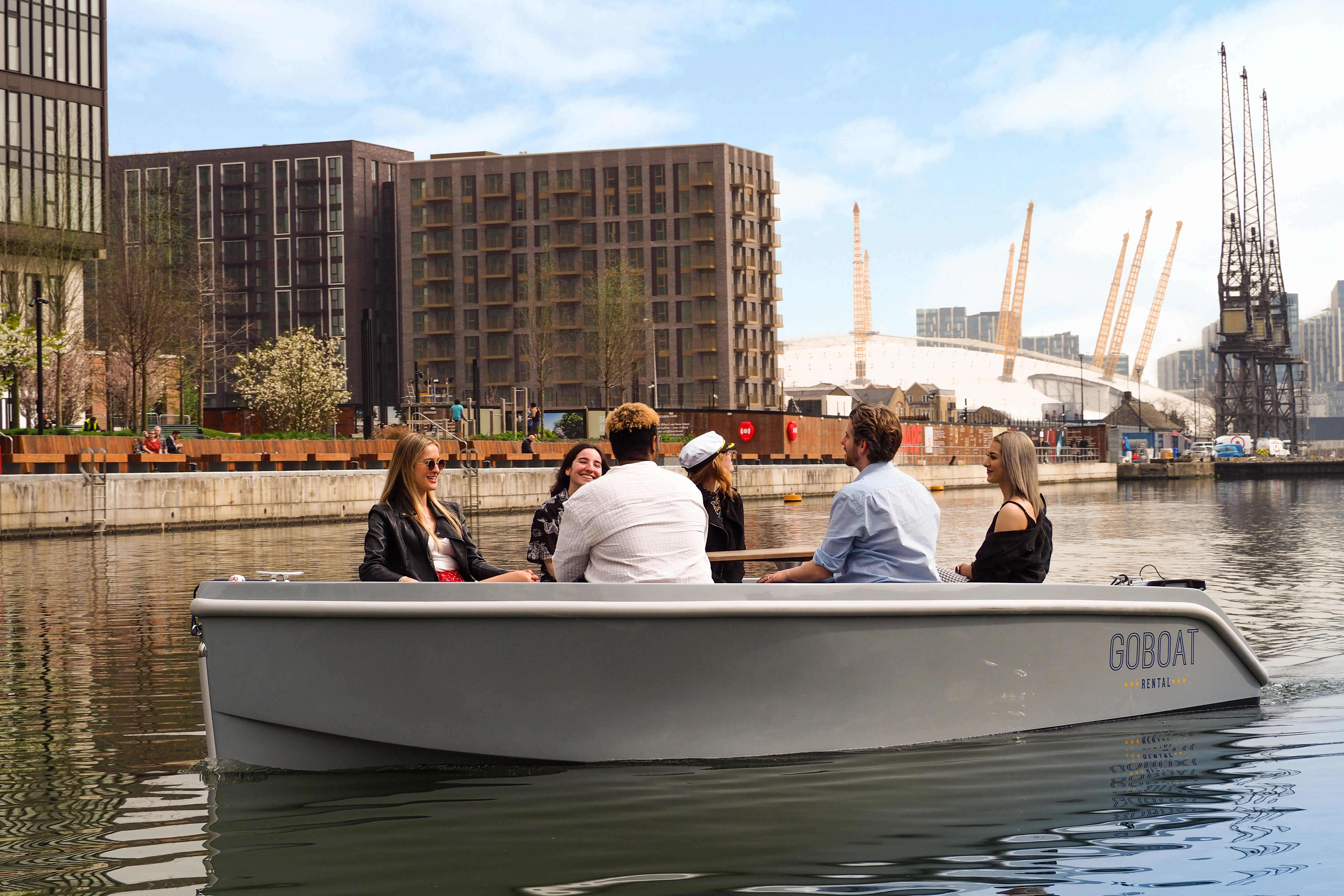 Self-Drive Boat Adventure in Canary Wharf Docklands