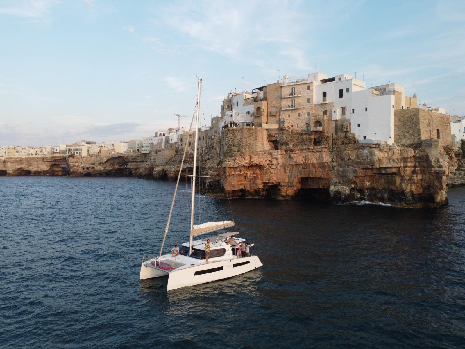 Polignano a Mare Catamaran Cruise with Apulian Aperitif
