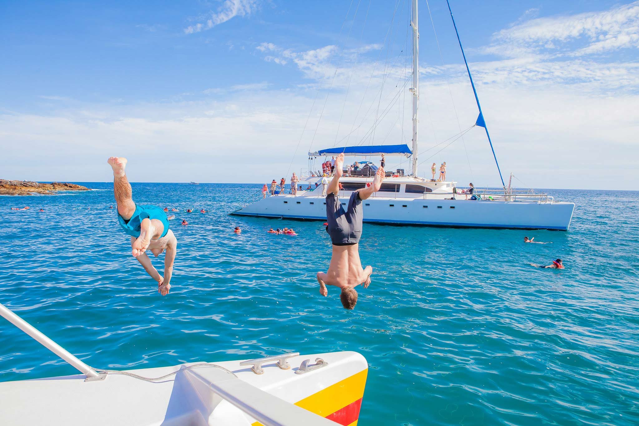 Cabo Catamaran Snorkel & Sightseeing with Open Bar
