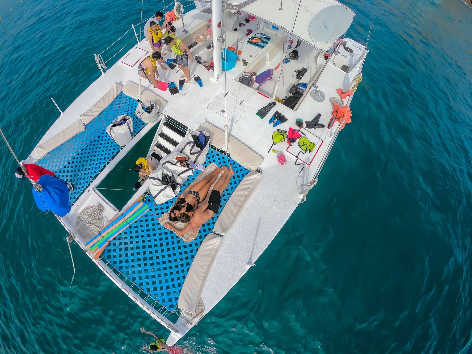 Cabo Catamaran Snorkel & Sightseeing with Open Bar