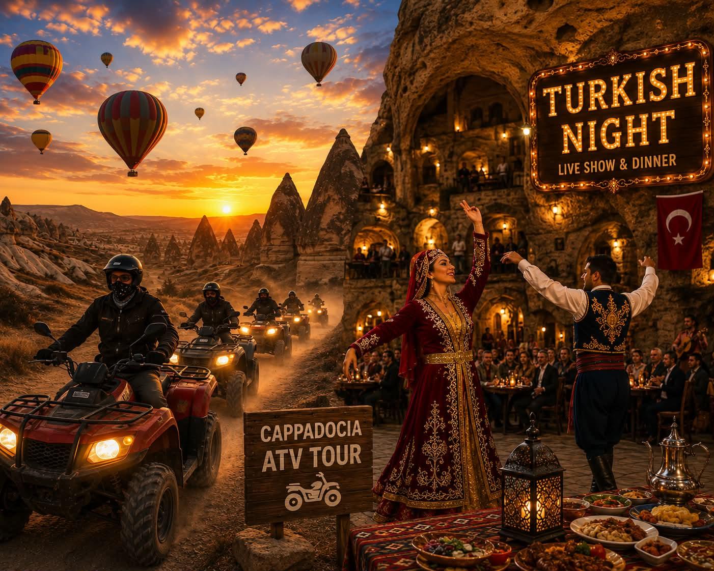 Cappadocia Quad Bike Safari & Traditional Cave Dinner Show
