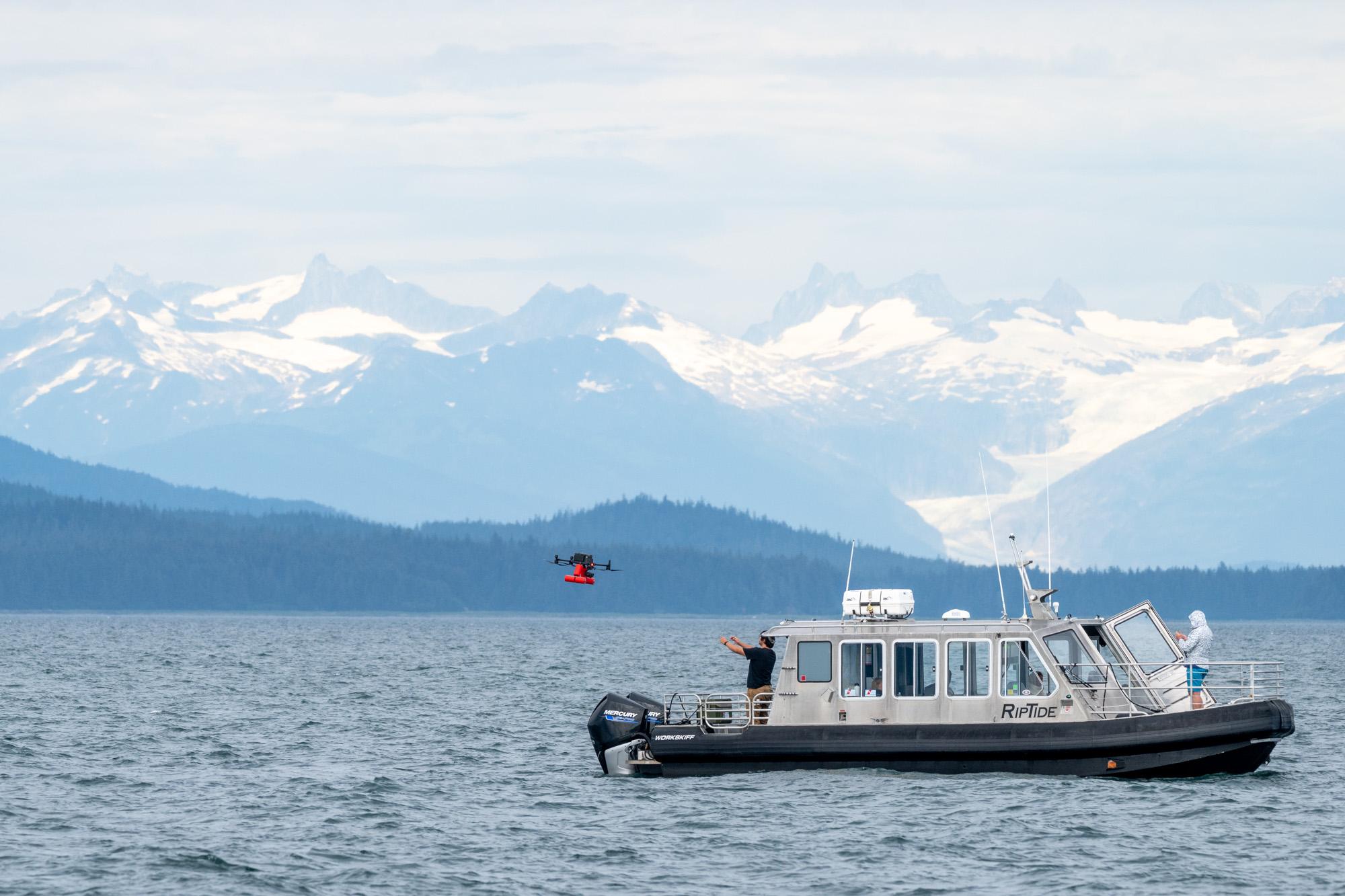 Icy Strait Whale Watching with Aerial Drone Photography