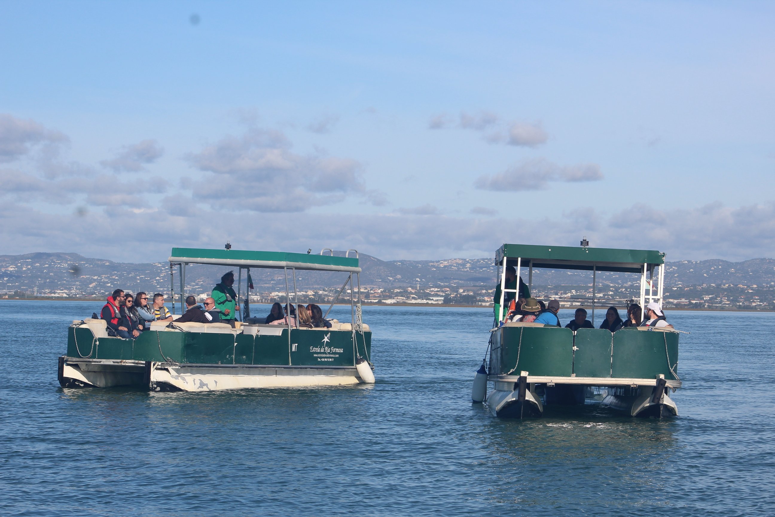 From Faro: 4 Stops, 3 Islands in Ria Formosa Catamaran Tour