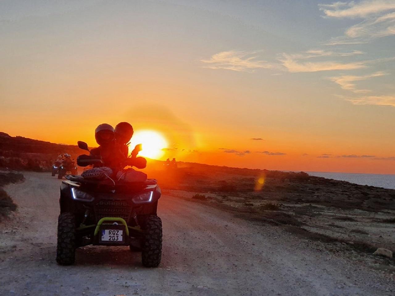 Blue Lagoon, Gozo Quad Safari & Sunset Dinner from Malta