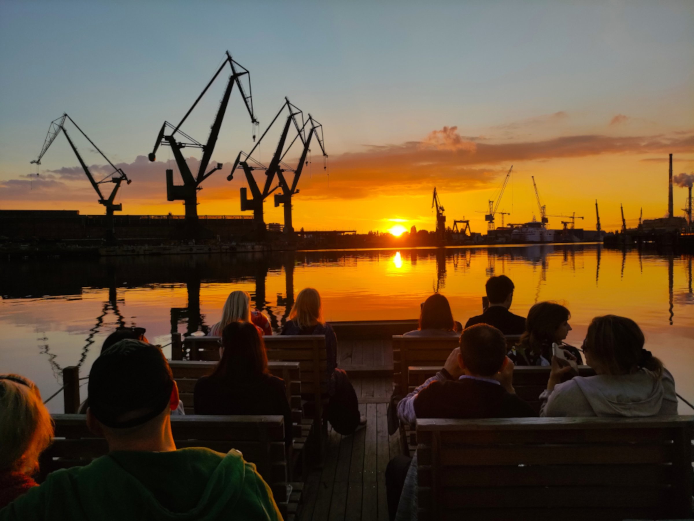 Gdańsk Sunset Cruise on a Historic Wooden Riverboat