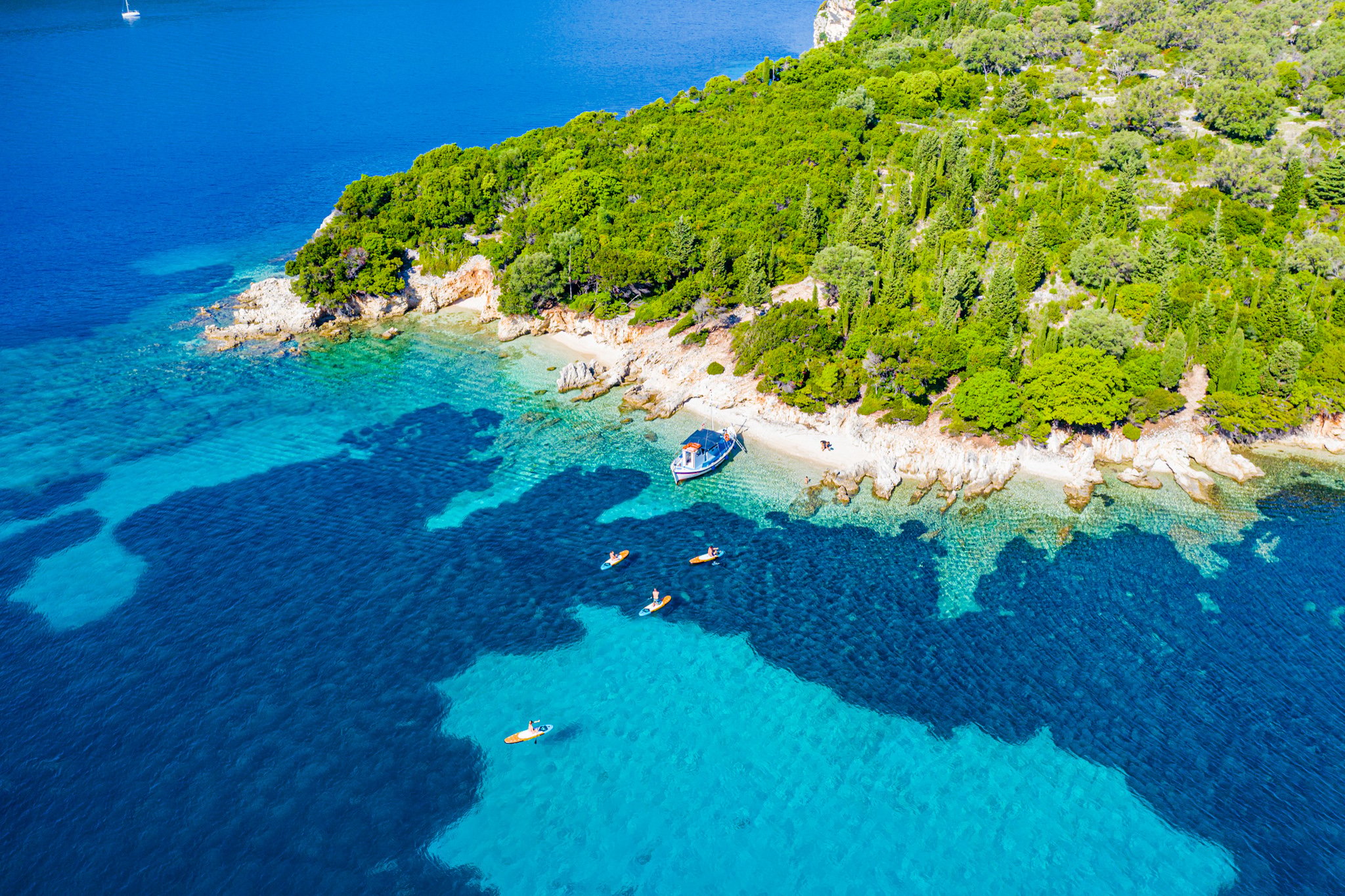 Lefkada Stand-Up Paddleboarding & BBQ Cruise from Nydri