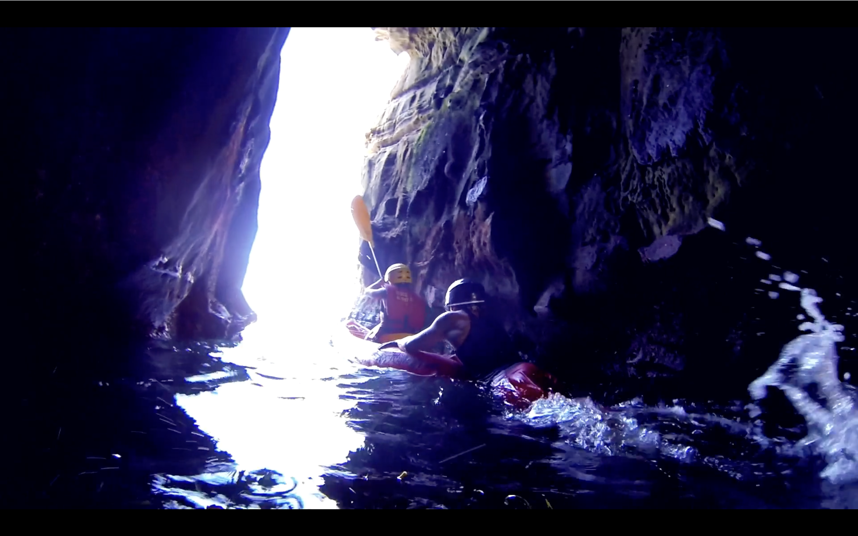 La Jolla sea caves kayak tour — cave mouths in the Goldfish Point cliffs — image 1
