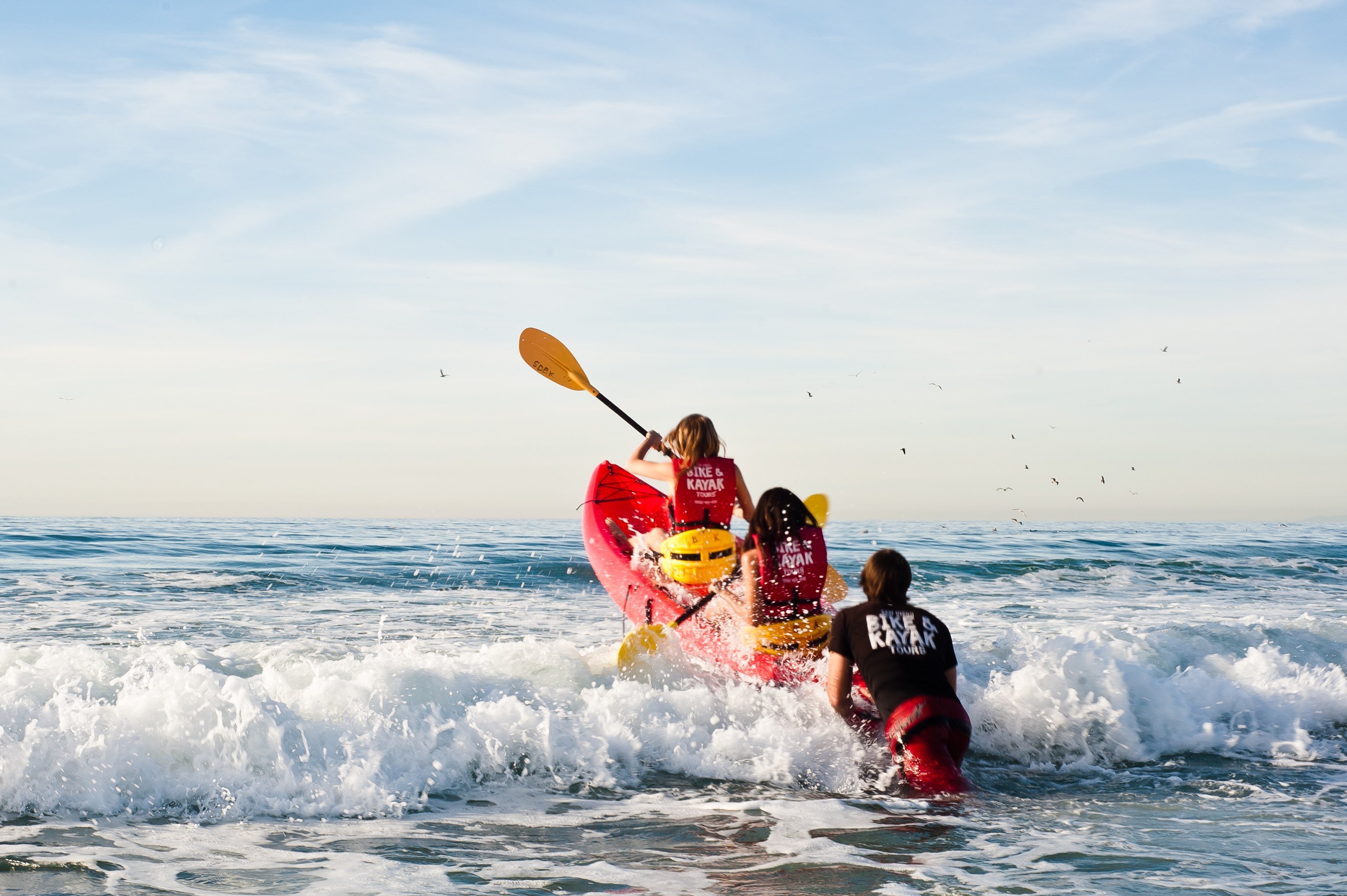 La Jolla sea caves kayak tour — cave mouths in the Goldfish Point cliffs — image 7