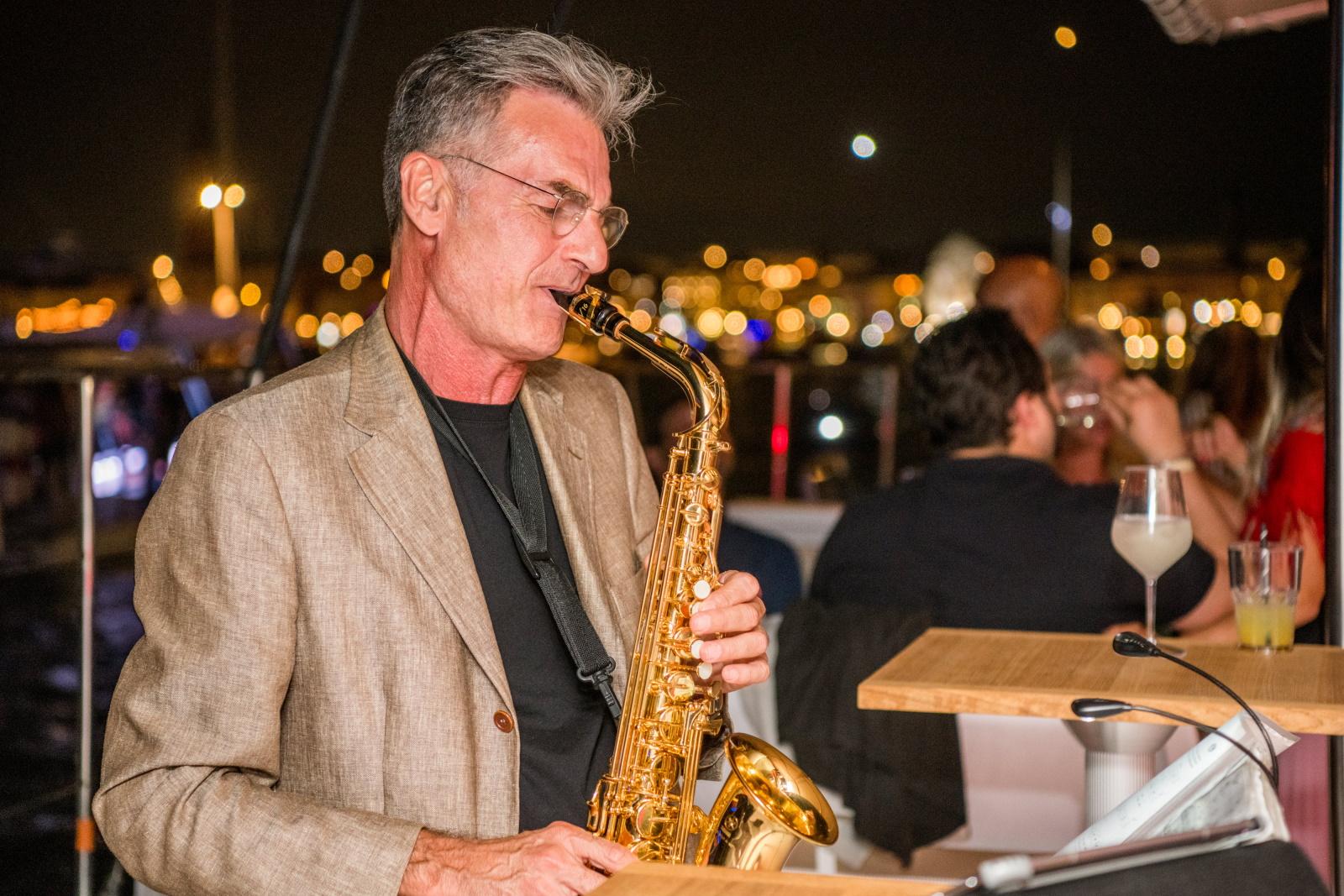 Venice Lagoon Night Catamaran Cruise with Live Saxophone