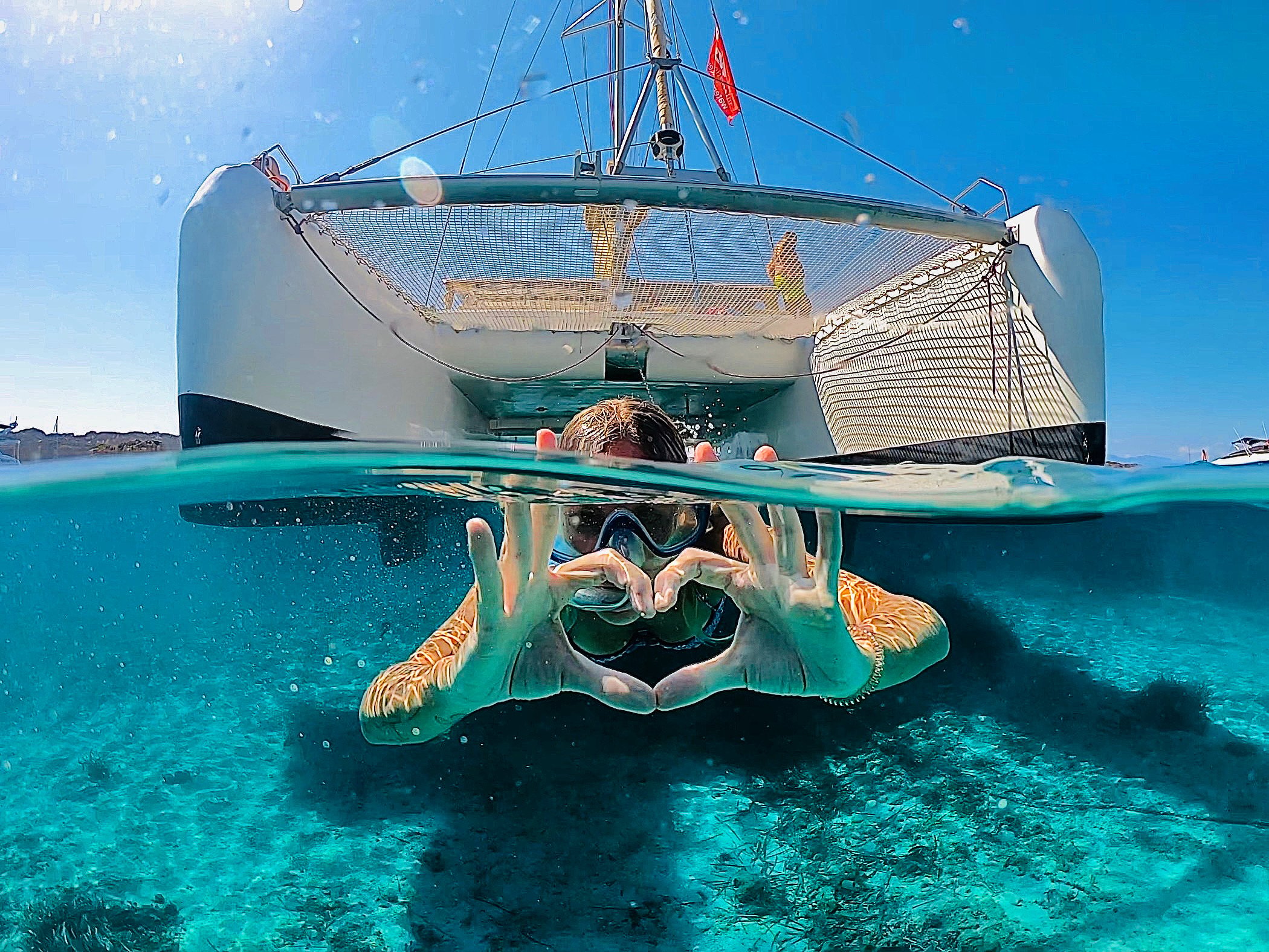 Maddalena Archipelago Catamaran Cruise from Palau