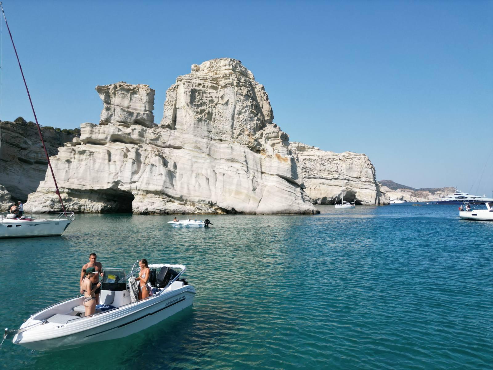 Milos: Private Half-Day Cruise to Kleftiko & Sikia Cave