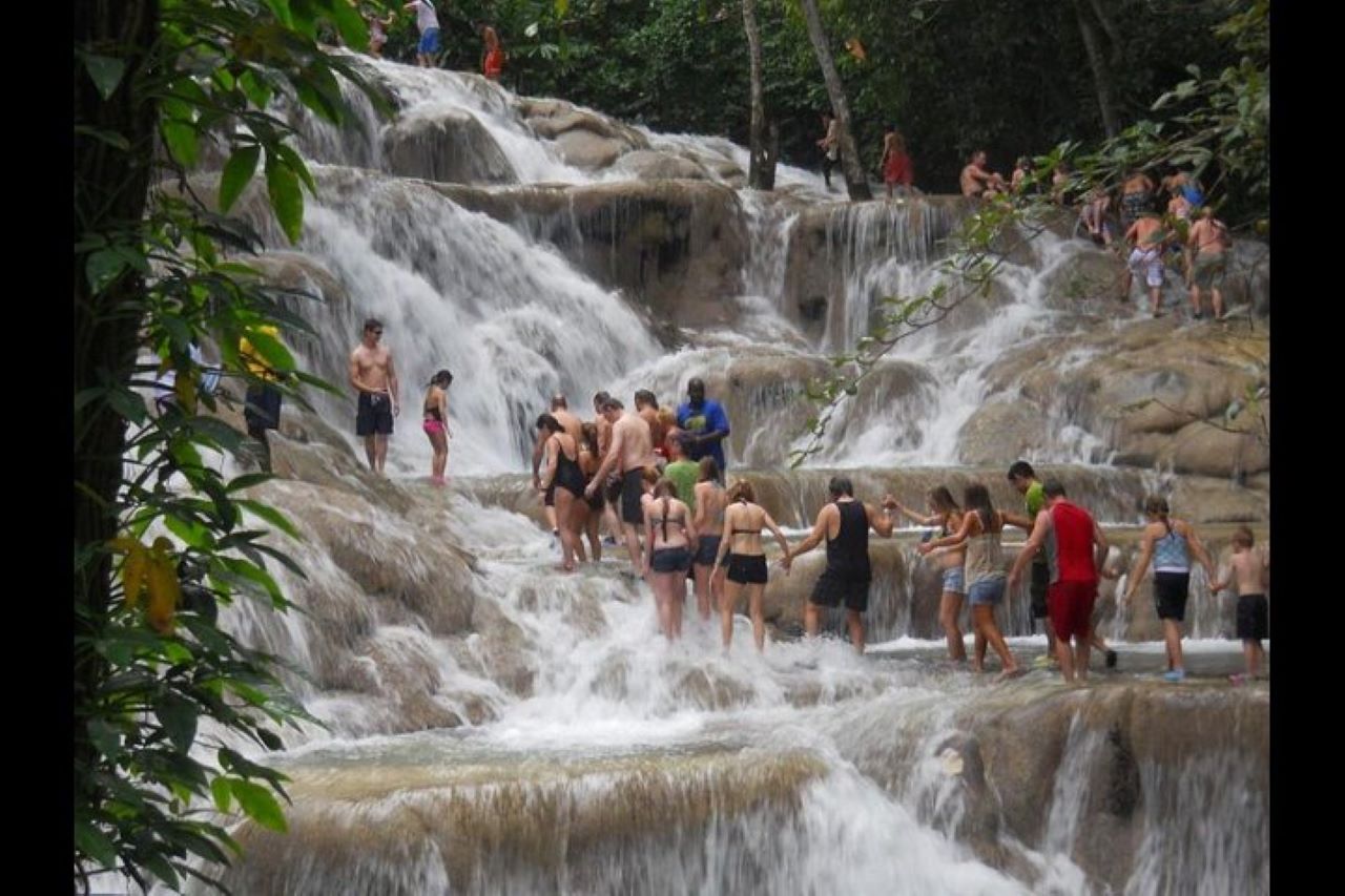 Dunn's River Falls & Green Grotto Caves Adventure from Falmouth