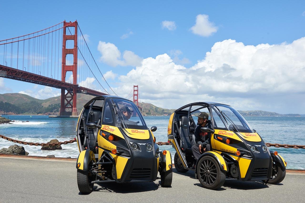 Electric GoCar Adventure to Sausalito via Golden Gate Bridge