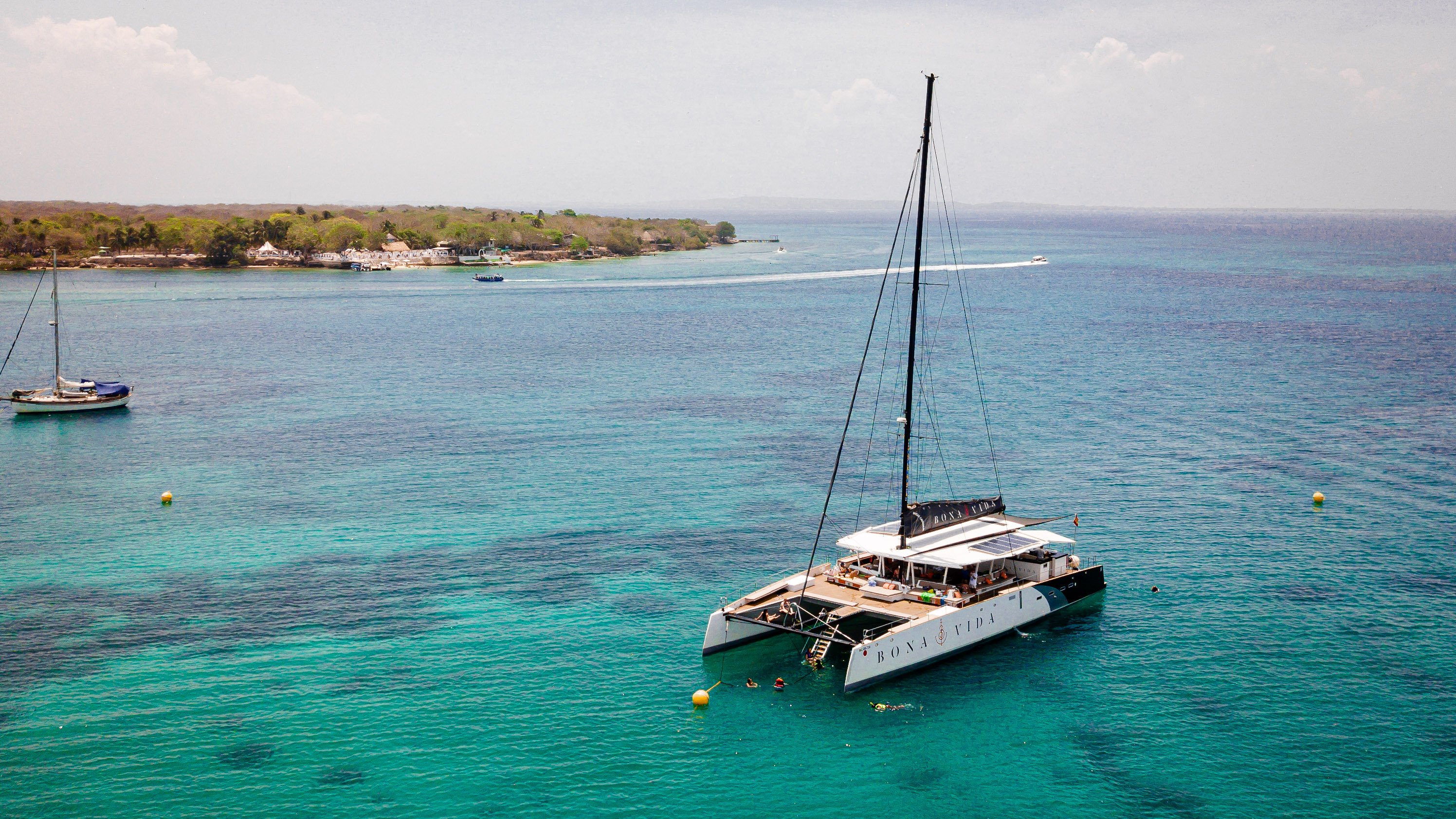 Rosario Islands Catamaran Cruise with Snorkeling & Lunch