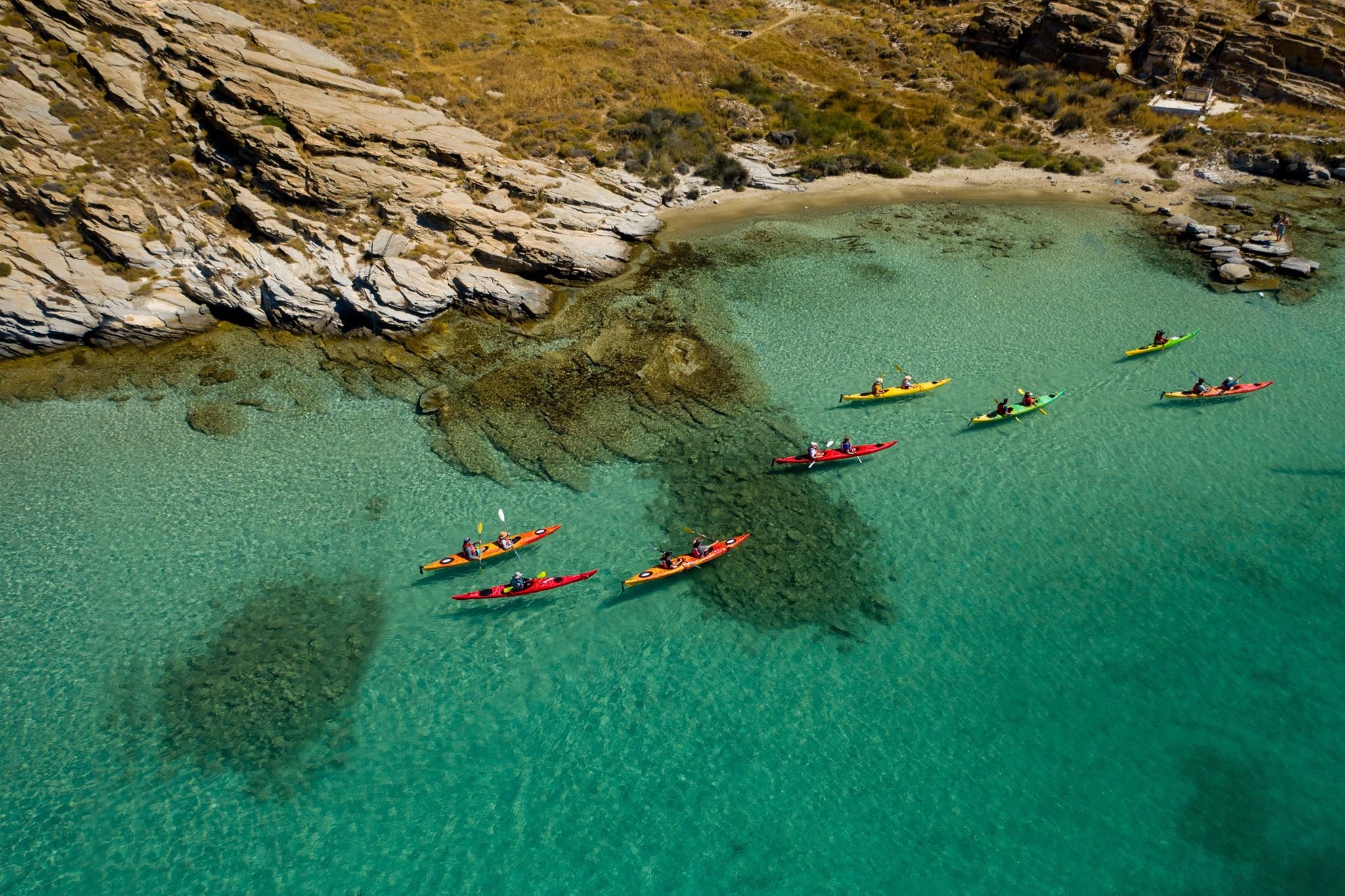 Paros: Sea Kayak Tour with Snorkeling and Snack or Picnic