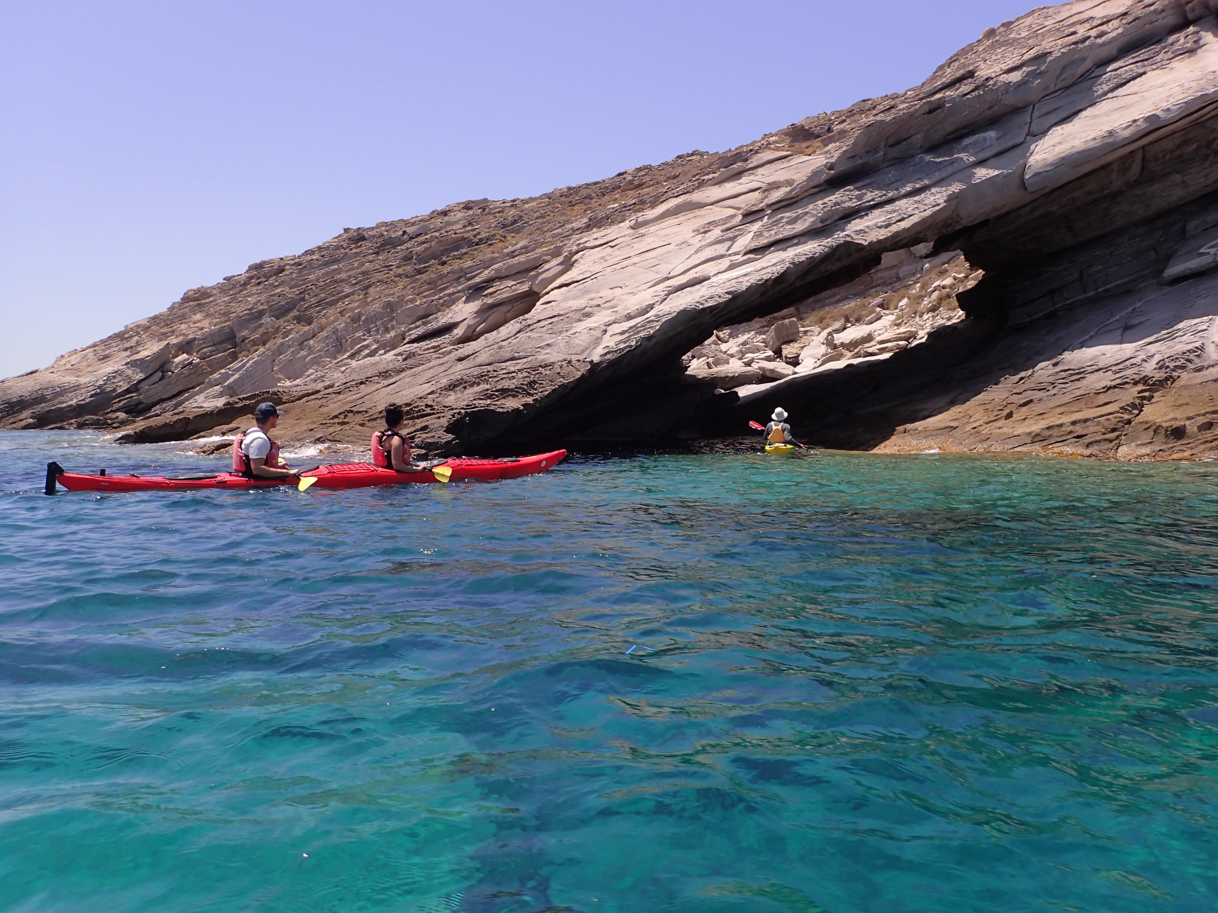 Paros: Sea Kayak Tour with Snorkeling and Snack or Picnic