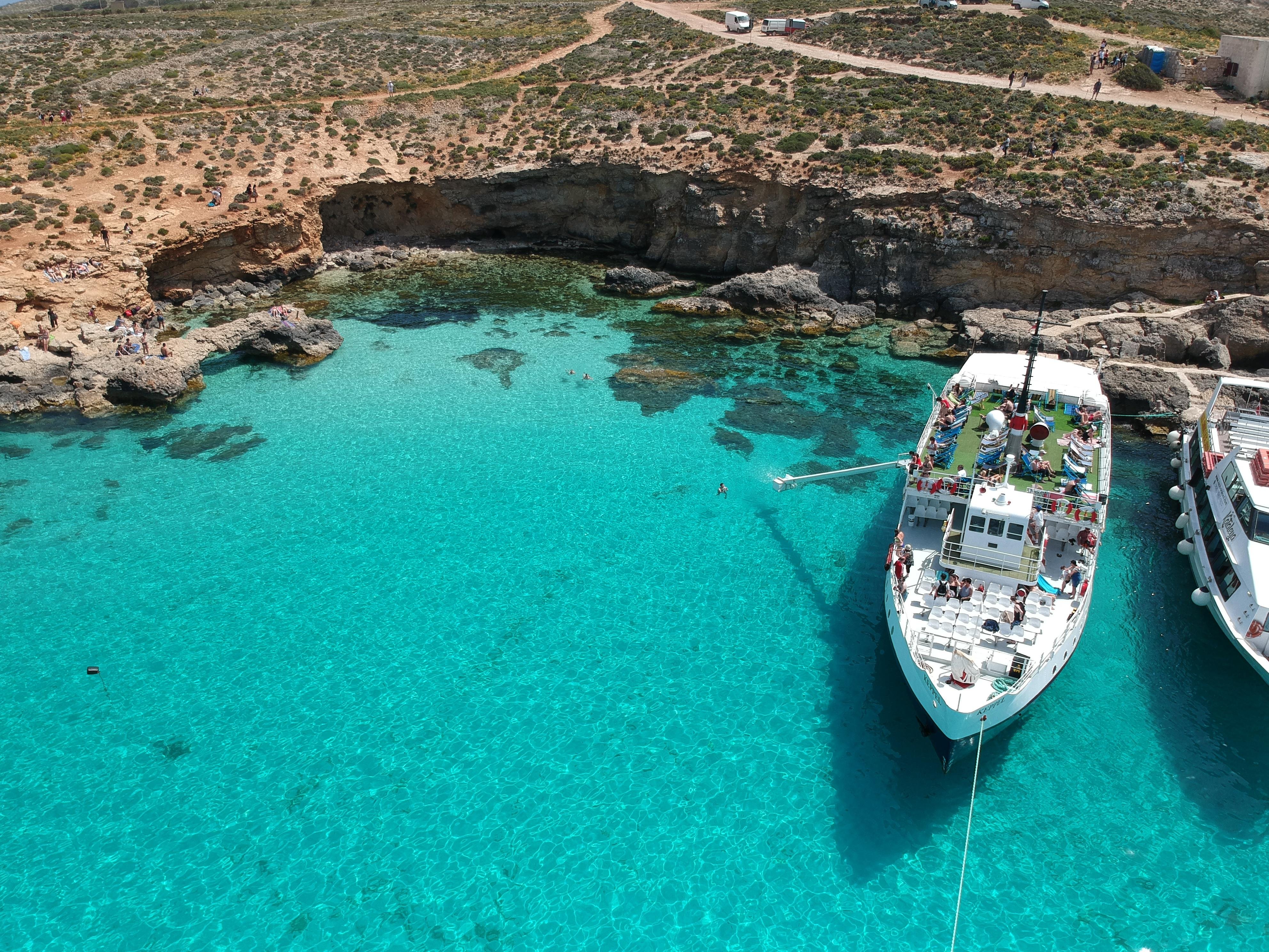 Full-Day Comino Blue Lagoon, Gozo, and Sea Caves Boat Cruise
