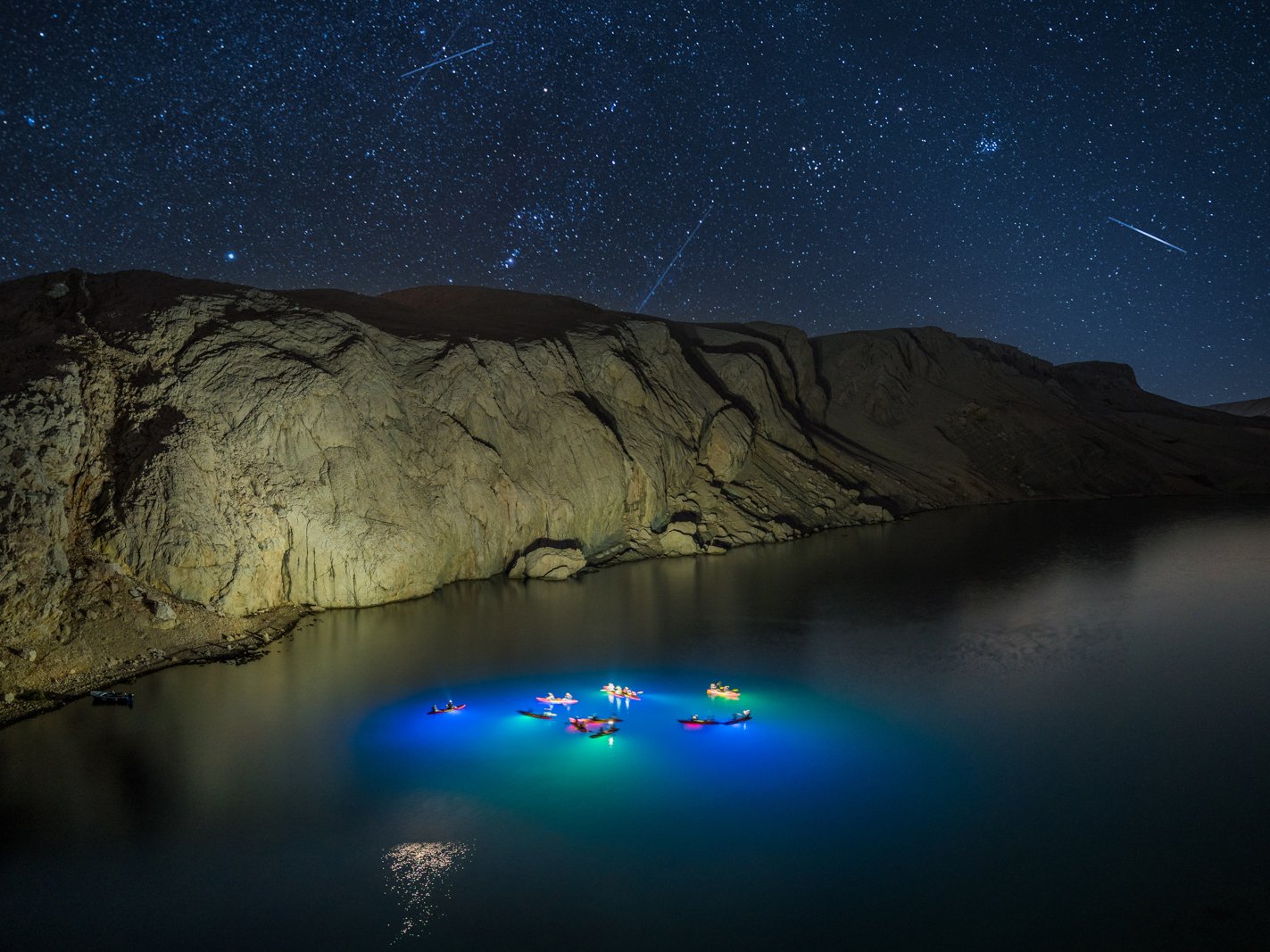 Illuminated Night Kayaking on Pag Island