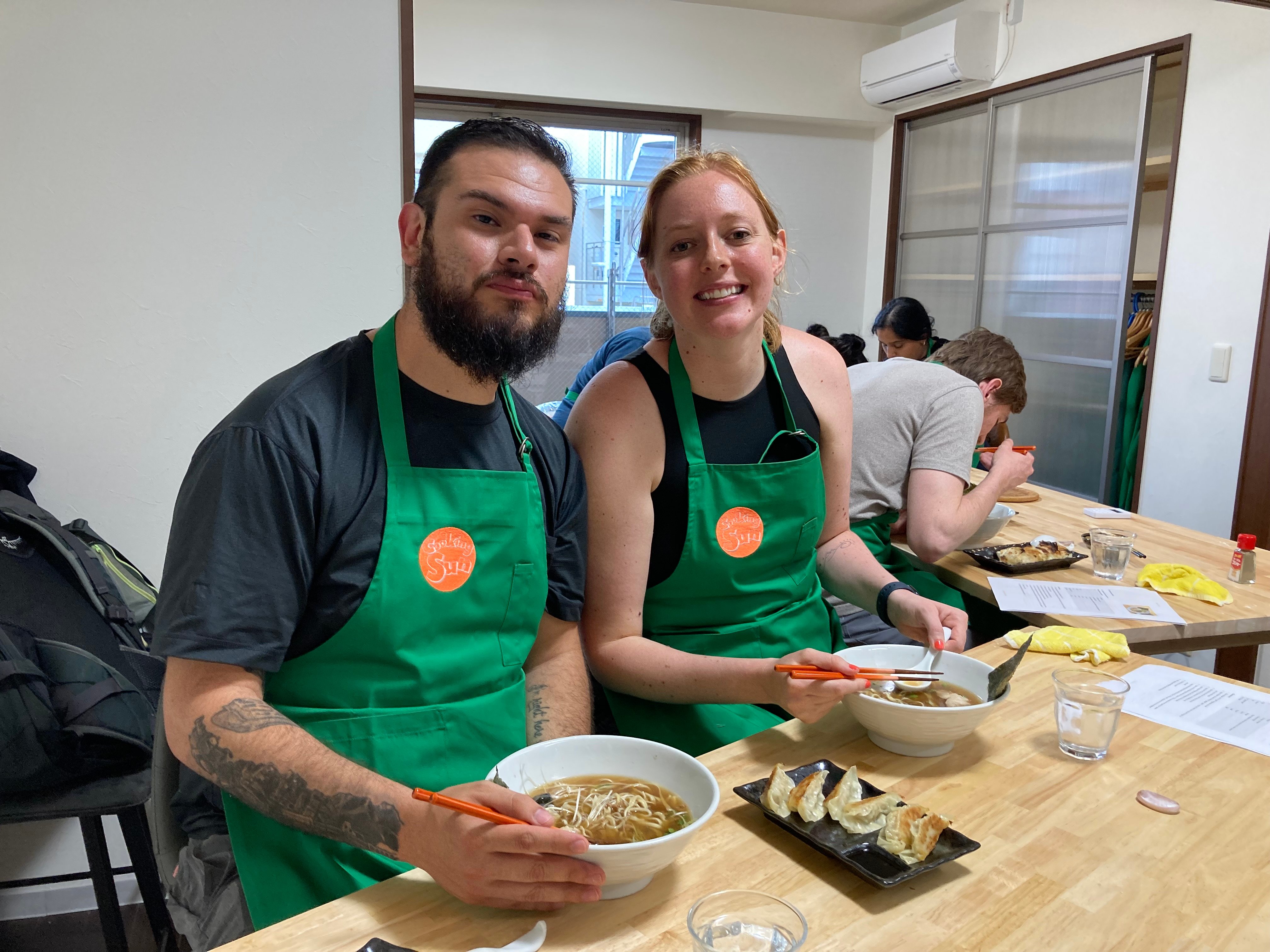 Osaka cooking class — takoyaki pan, ramen, hand-rolled sushi and the okonomiyaki griddle — image 4