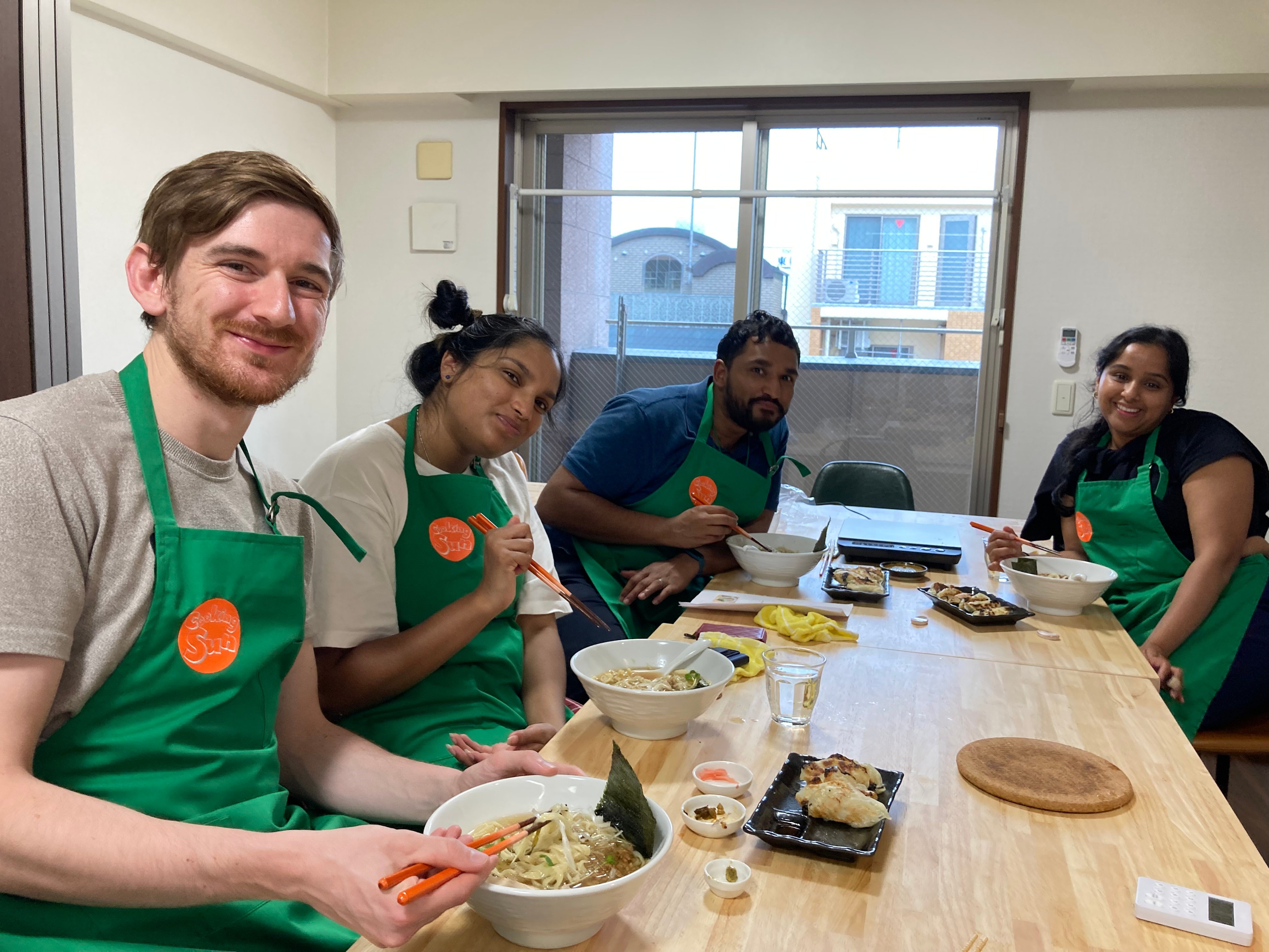Osaka cooking class — takoyaki pan, ramen, hand-rolled sushi and the okonomiyaki griddle — image 5