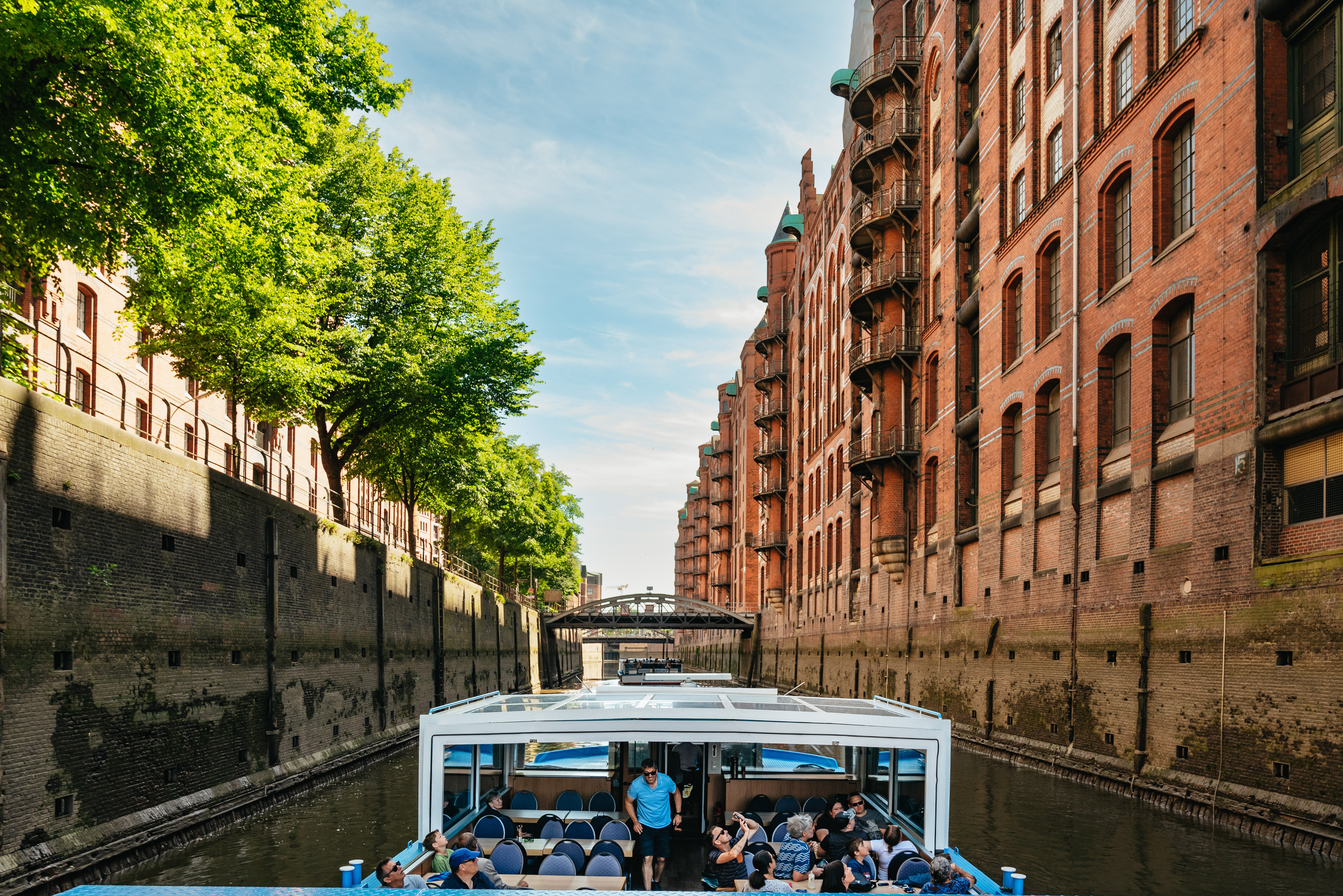Hamburg harbour boat tour Speicherstadt canal cruise view from the water — image 2